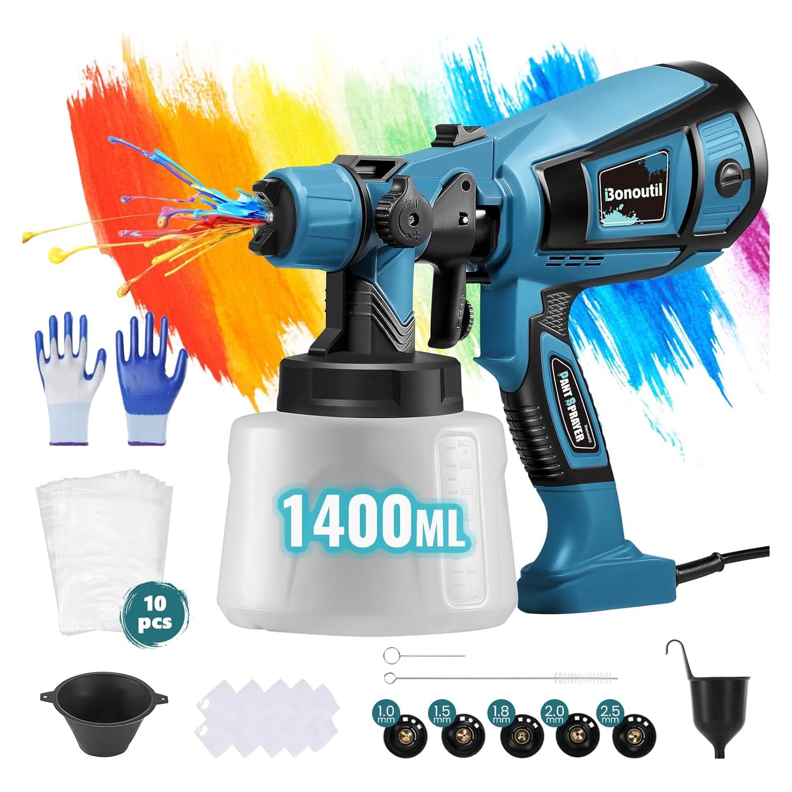 Pistola de Pintura Eléctrica Bonoutil XR-HT-03 1400ml 3 Patrones