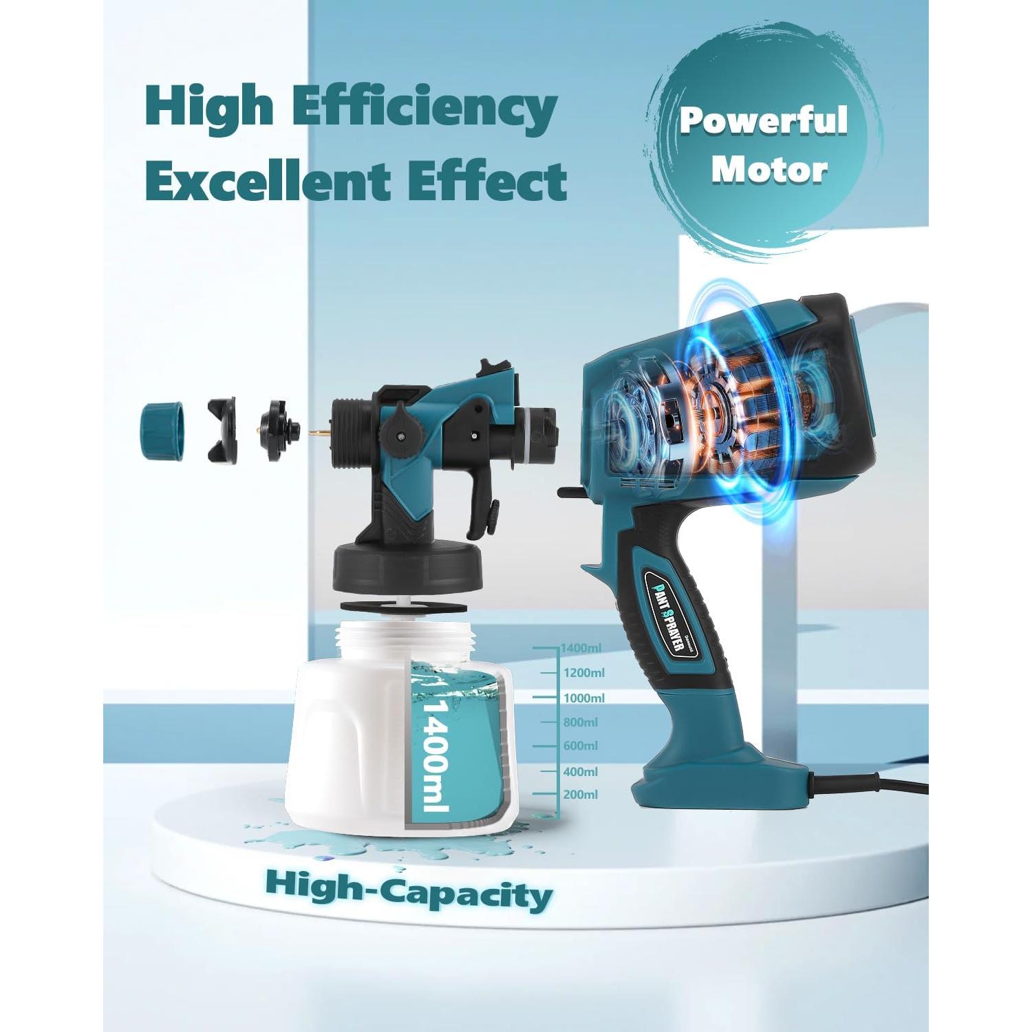 Pistola de Pintura Eléctrica Bonoutil XR-HT-03 1400ml 3 Patrones