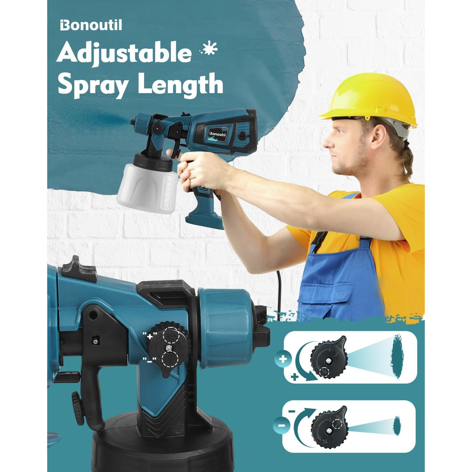 Pistola de Pintura Eléctrica Bonoutil XR-HT-03 1400ml 3 Patrones