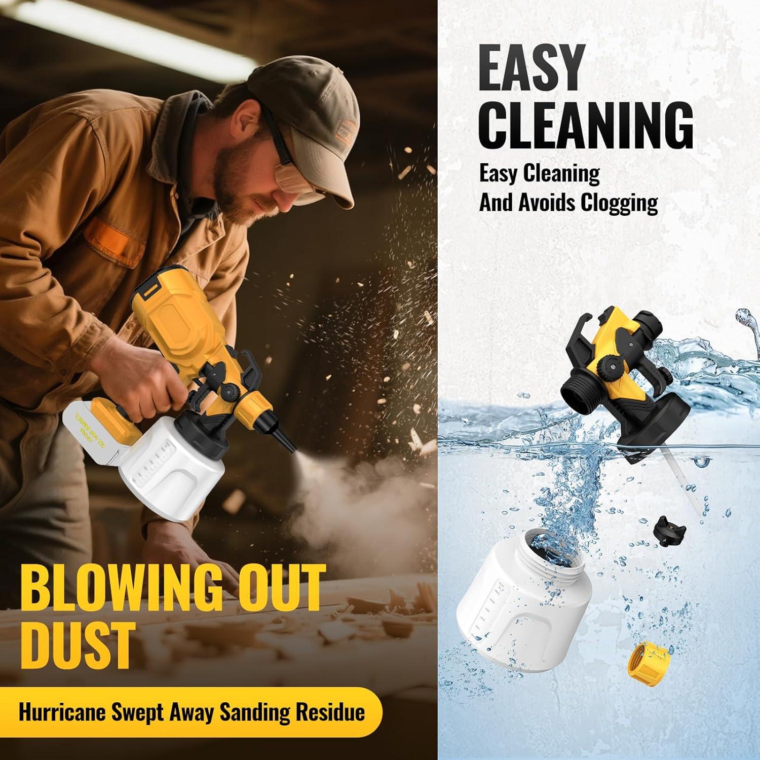 Pulverizador de pintura eléctrico Ufeekare 200W 1.2L amarillo