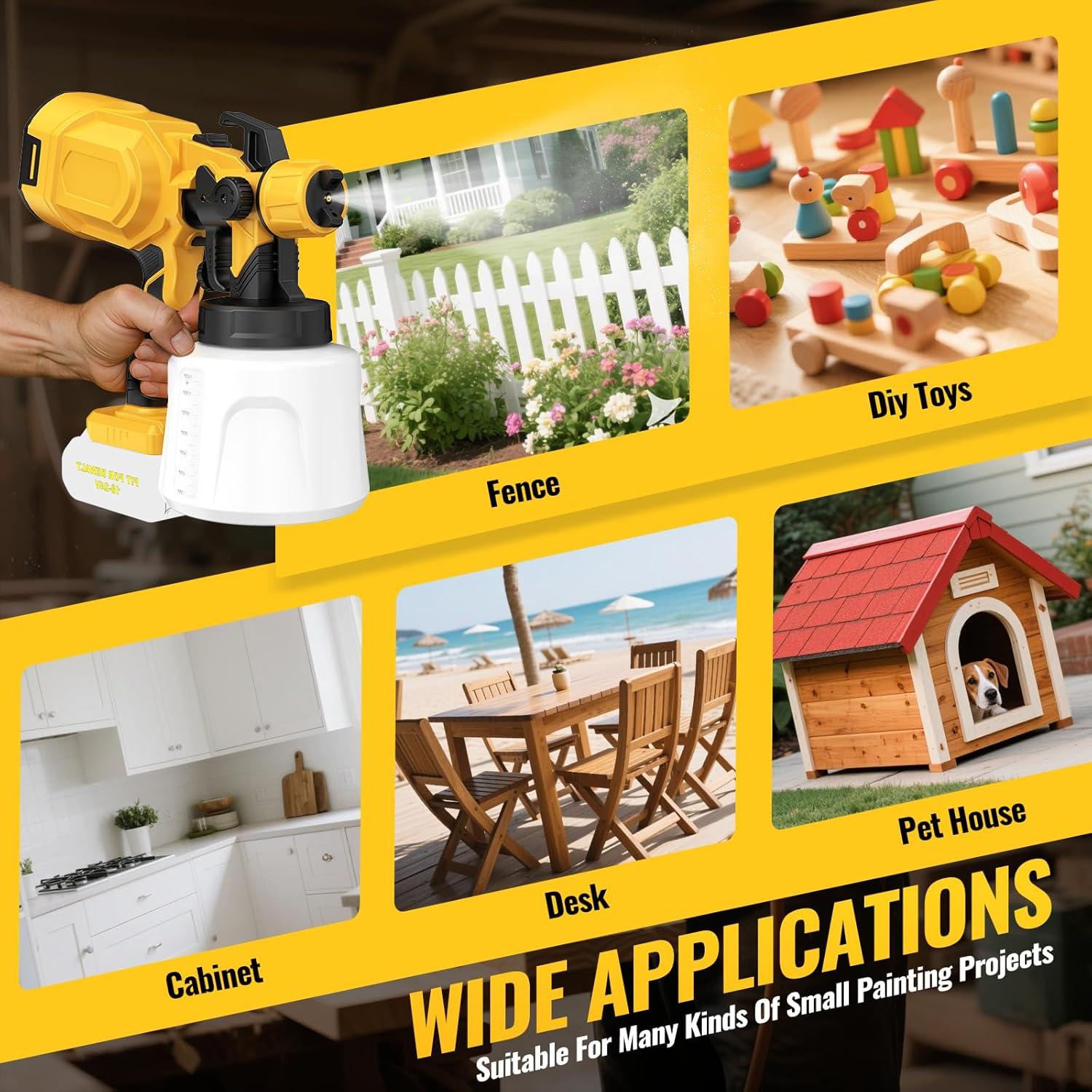 Pulverizador de pintura eléctrico Ufeekare 200W 1.2L amarillo