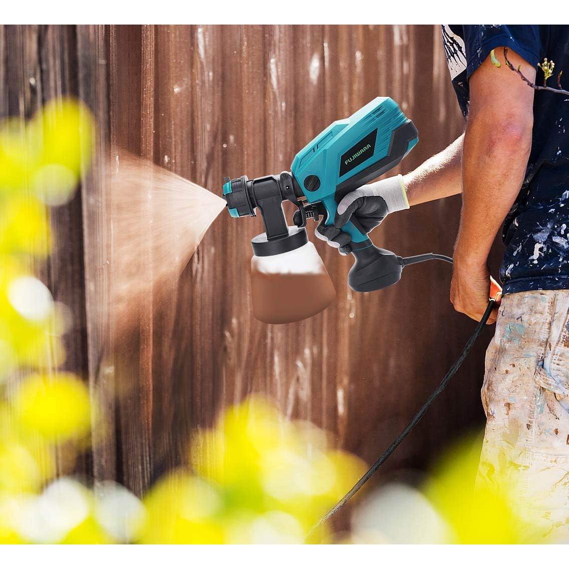 Pistola de Pintura Eléctrica FUJIWARA 700W 1000ml 4 Boquillas