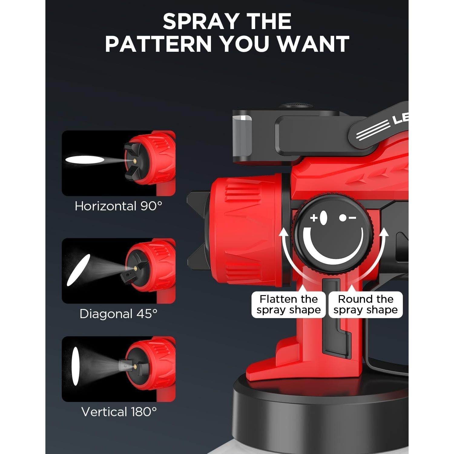 Pulverizador de pintura VQY PS-45YY HVLP inalámbrico 1200ml