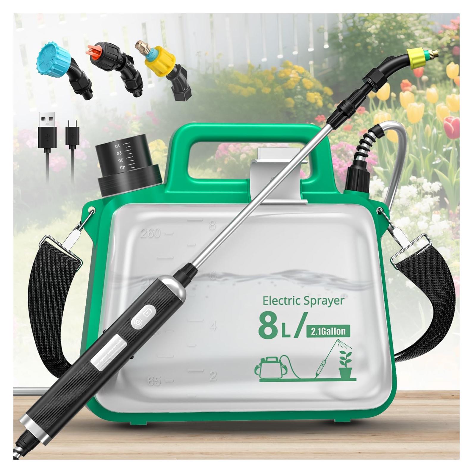 Pulverizador Eléctrico de Jardín SHIJING 2.1 Galones USB