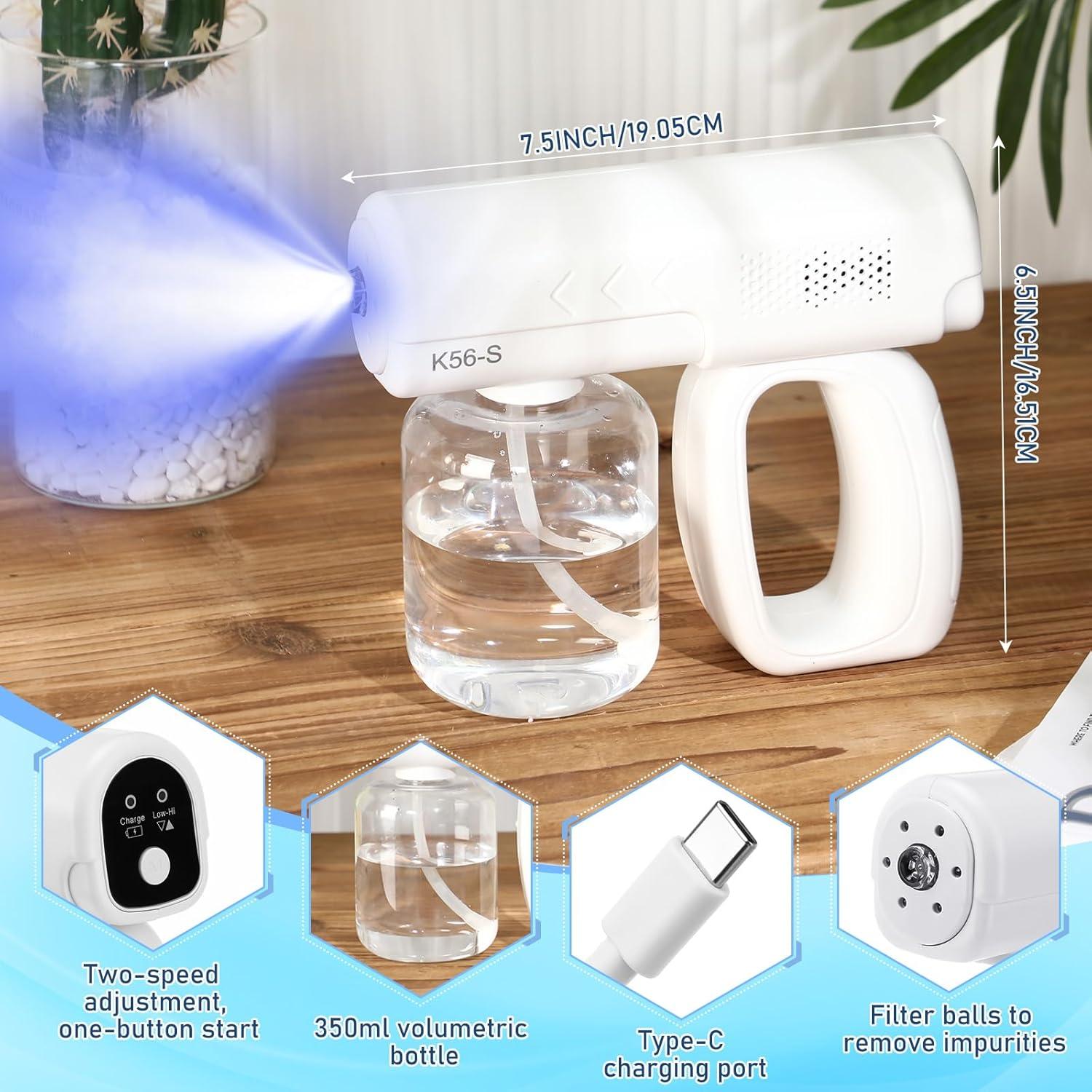 Pistola Atomizadora Inalámbrica Qualirey 350ml 1200mAh