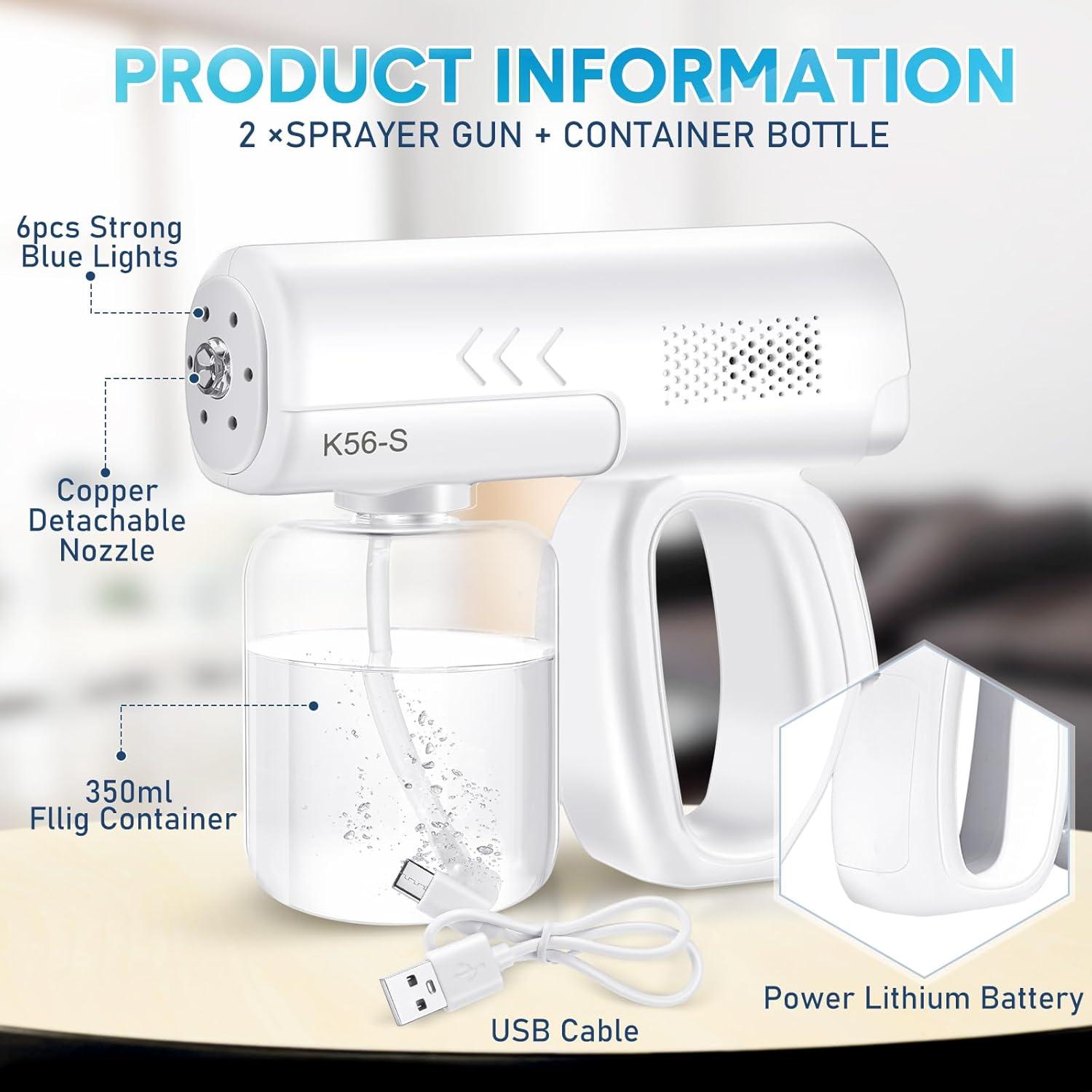 Pistola Atomizadora Inalámbrica Qualirey 350ml 1200mAh