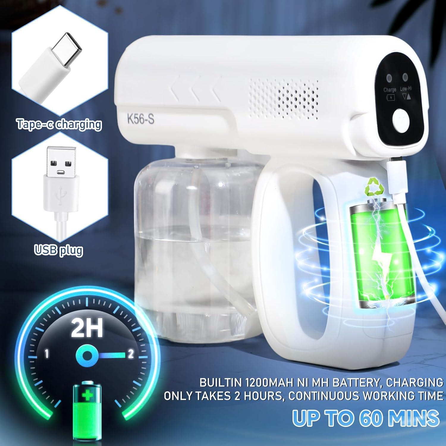 Pistola Atomizadora Inalámbrica Qualirey 350ml 1200mAh