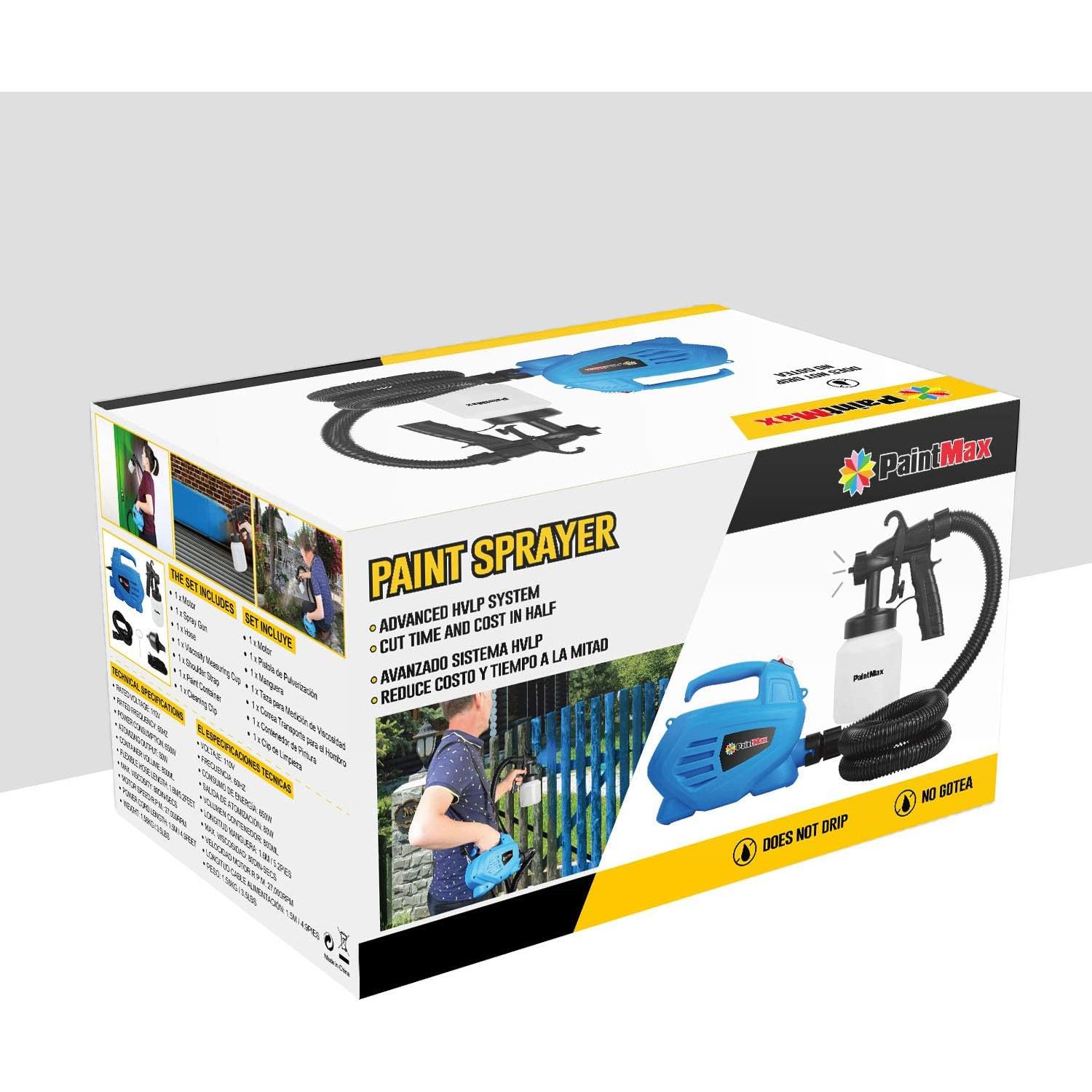 Pistola de Pintura Eléctrica PaintMax 650W 800ml HVLP