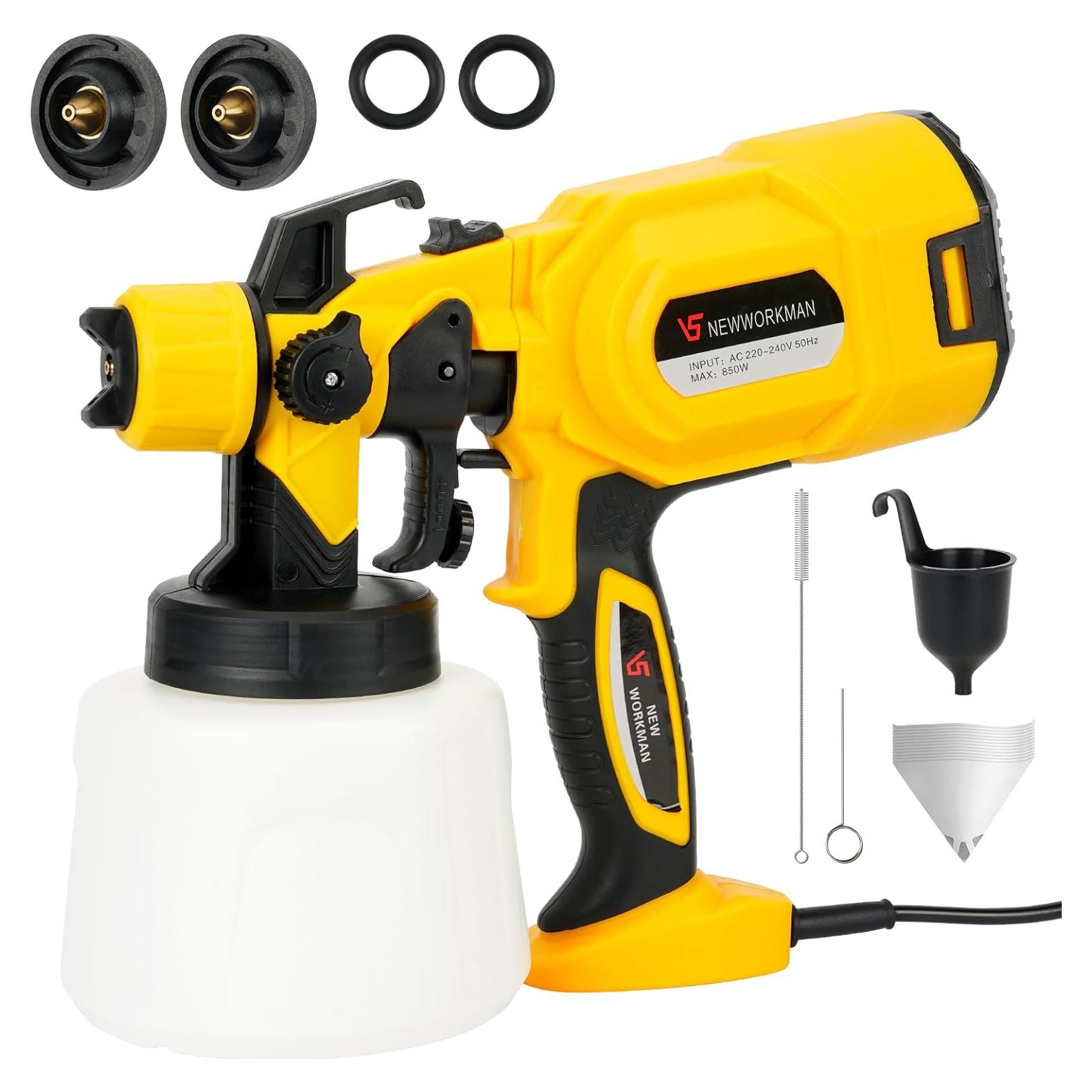 Pulverizador de pintura GUATTINE QZQ123 850W 1.39L 3 boquillas