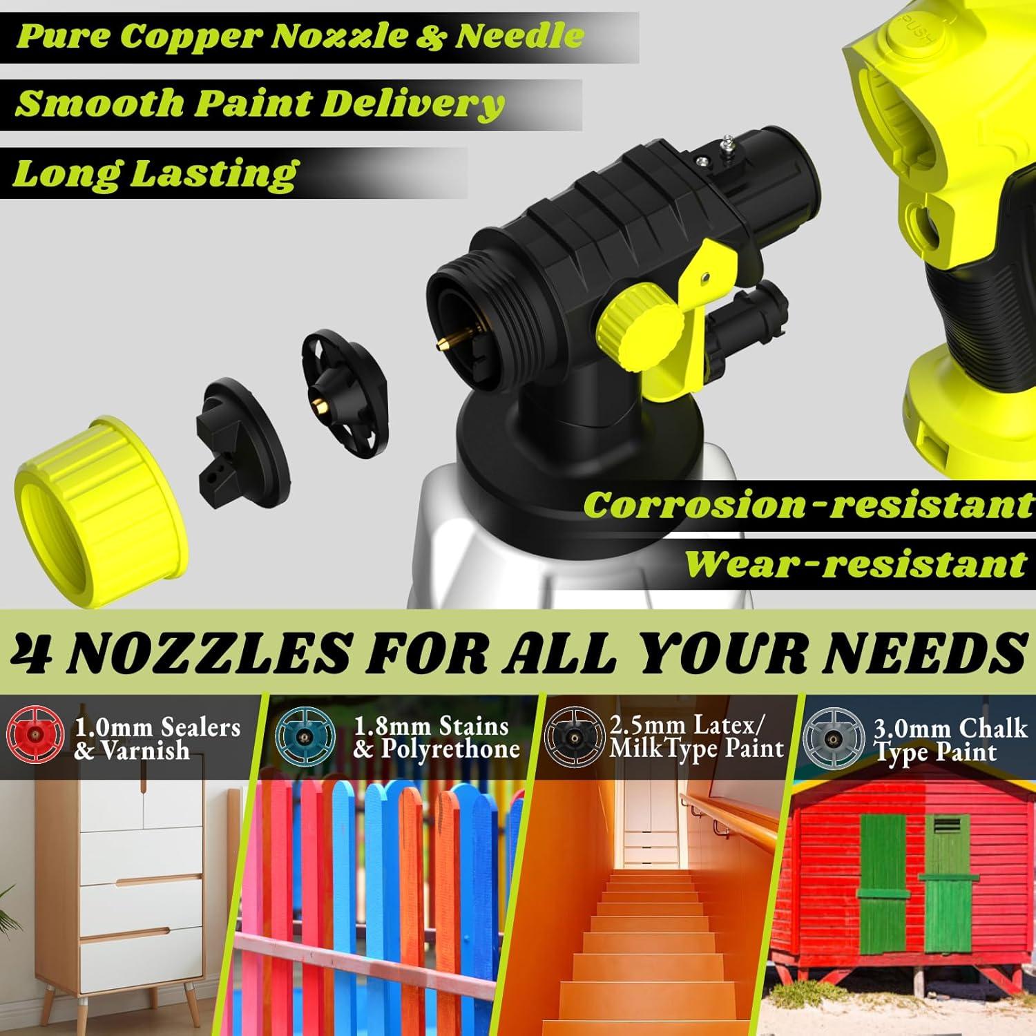 Pulverizador de pintura eléctrica Ryobi 18V - 300W HVLP portátil