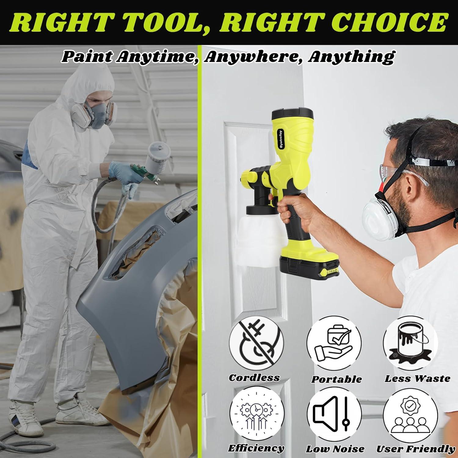 Pulverizador de pintura eléctrica Ryobi 18V - 300W HVLP portátil