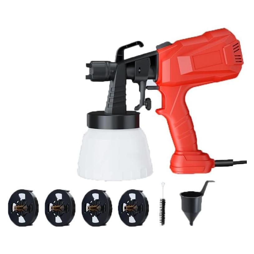 Pulverizador de pintura eléctrica 600W HVLP 1.18L 4 boquillas