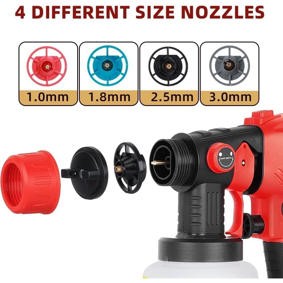 Pulverizador de pintura inalámbrico Black+Decker 20V 200W 1000ml