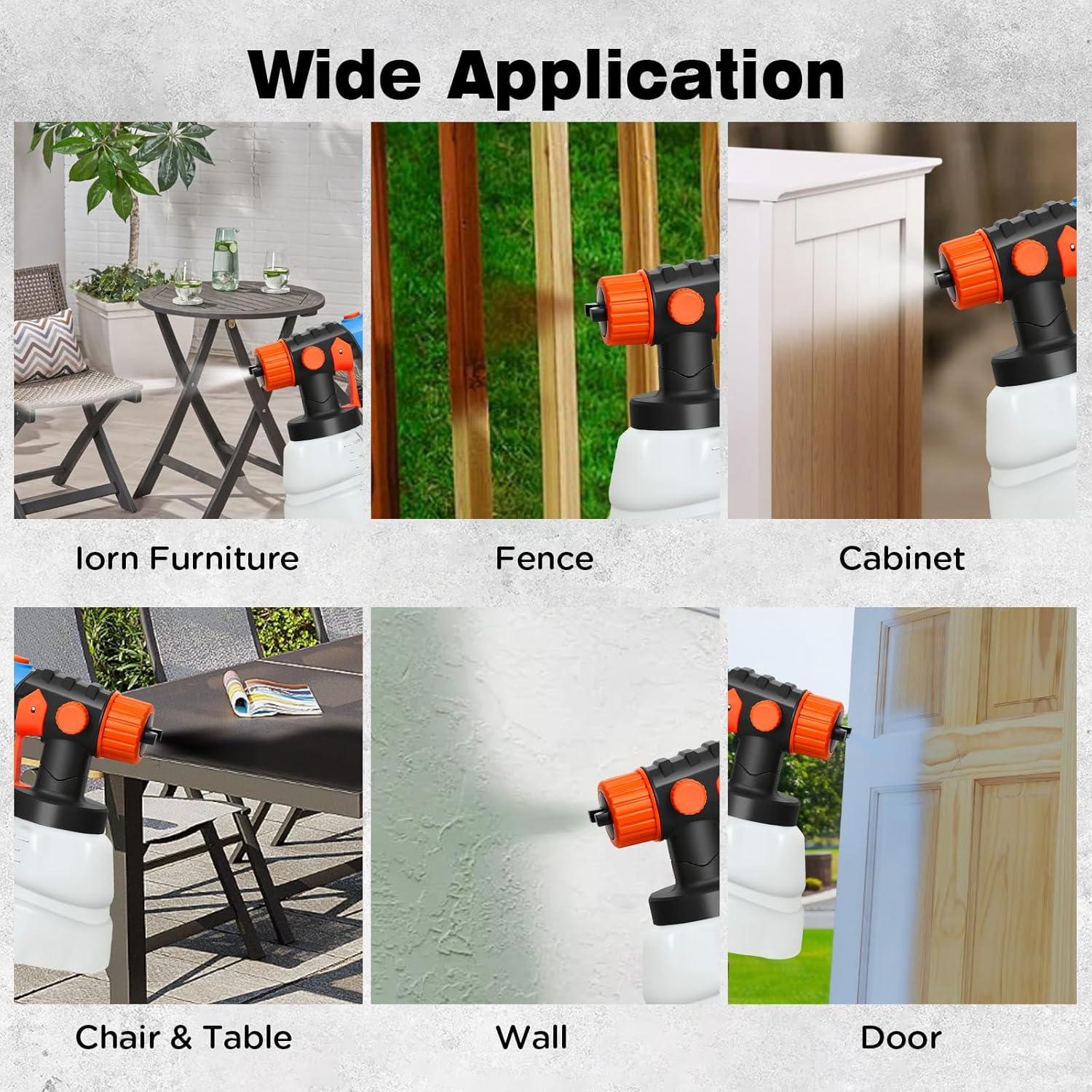 Pulverizador de pintura inalámbrico HHDQFTSLG 300W 1200ML