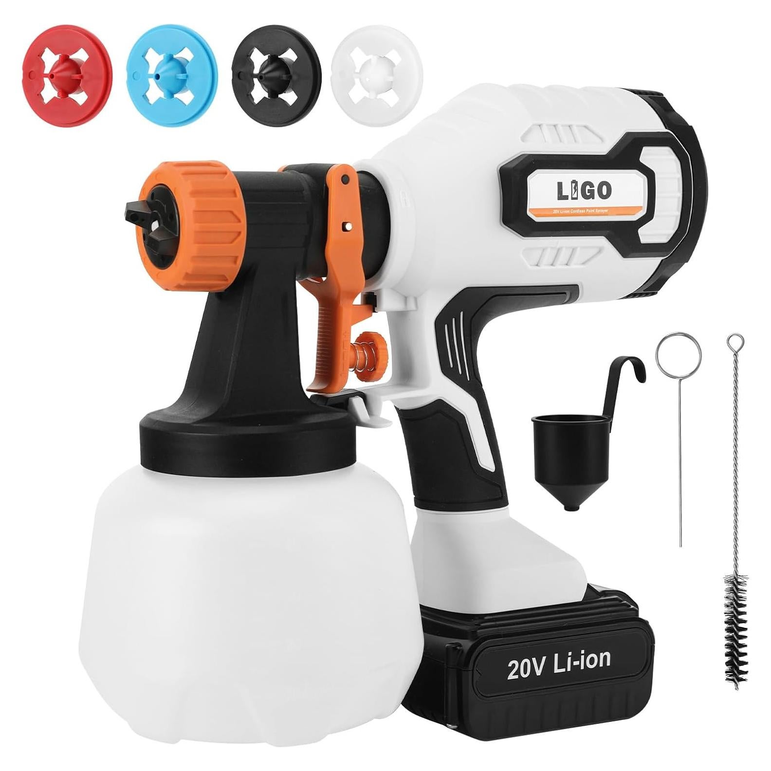 Pulverizador de Pintura Inalámbrico LIGO 20V 1300ml HVLP