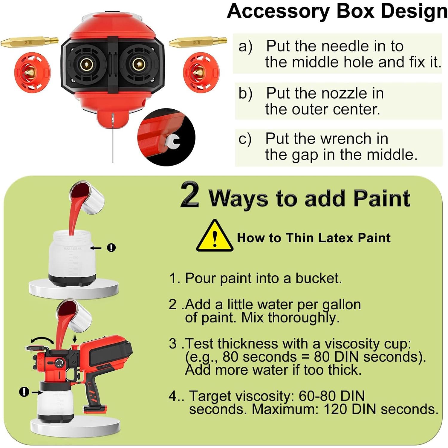 Pulverizador de pintura inalámbrico Uniqwamo 70000 RPM 1200ml
