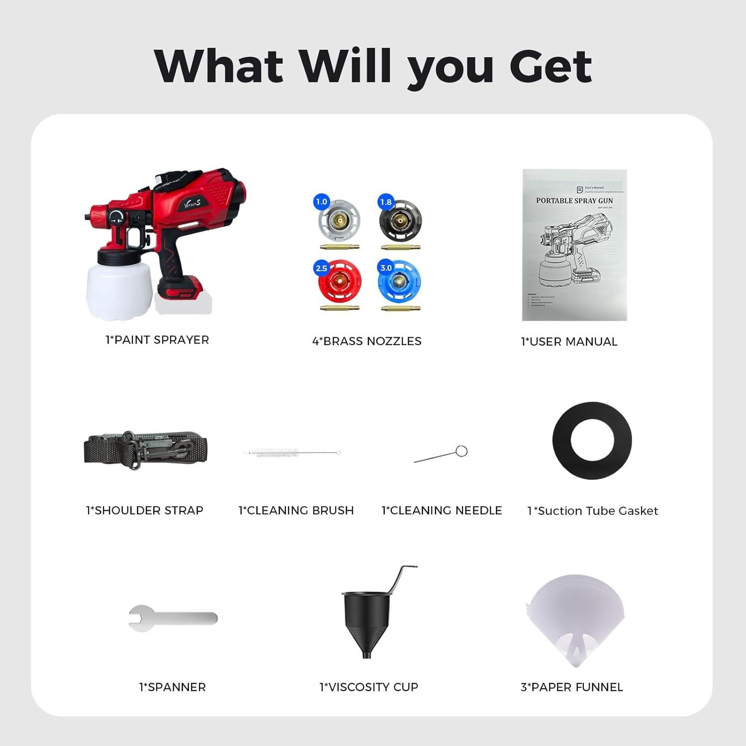 Pulverizador de Pintura Inalámbrico Versuns NF-CX45 1200ml