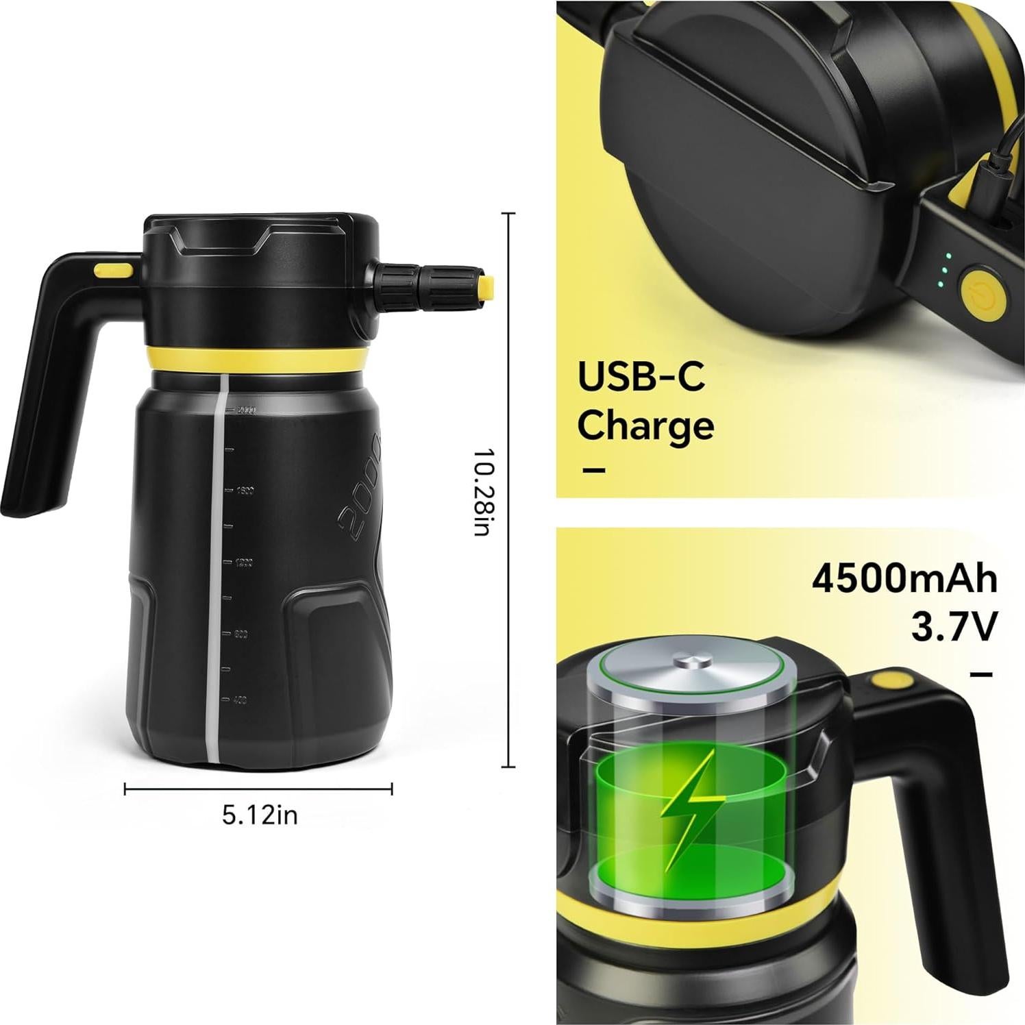 Pulverizador de Espuma Eléctrico Sylvonette 2L Carga USB-C