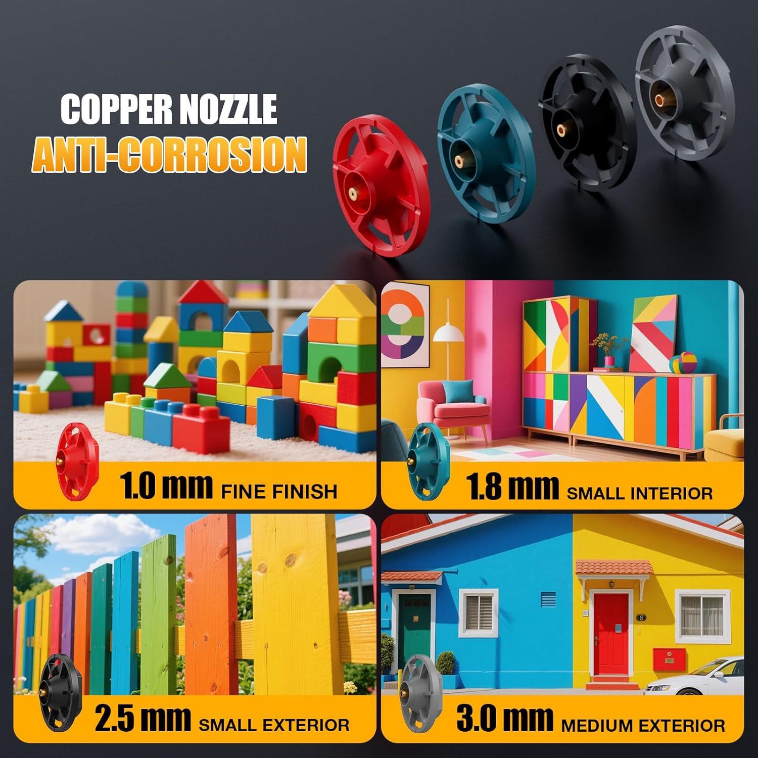 Pulverizador de pintura inalámbrico TengXcel 18V 600W 1000ml