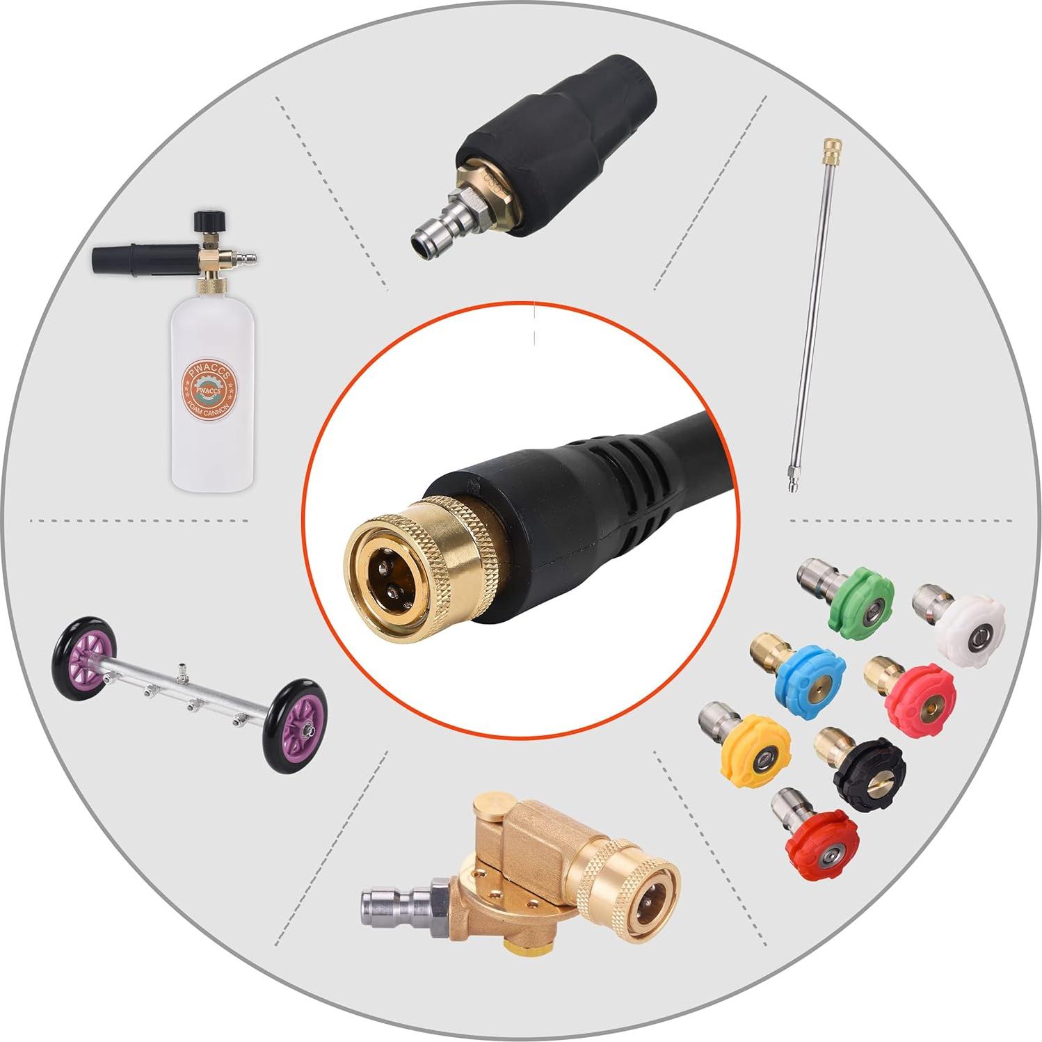Pistola de Lavado a Presión PWACCS con 5 Boquillas y Extensión
