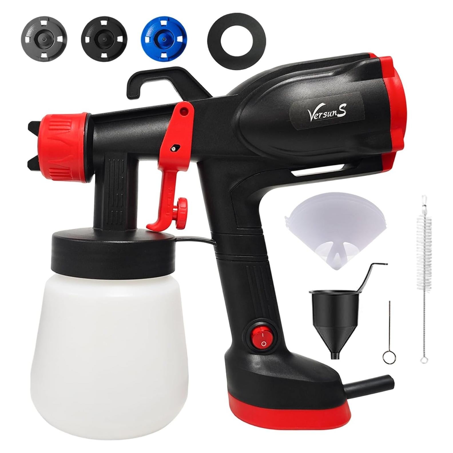 Pistola de Pintura 400W Versuns 800ml 3 Boquillas Fácil Limpieza