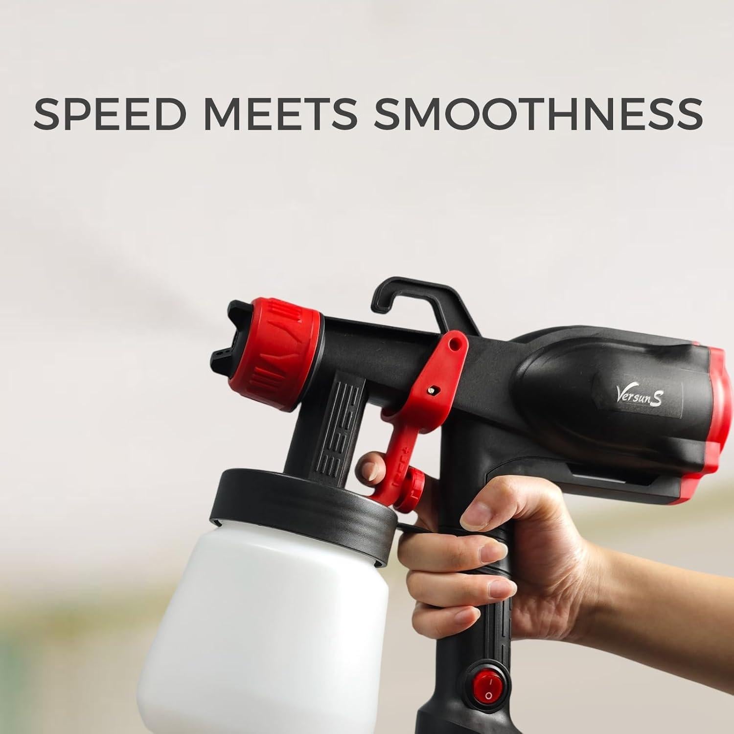 Pistola de Pintura 400W Versuns 800ml 3 Boquillas Fácil Limpieza