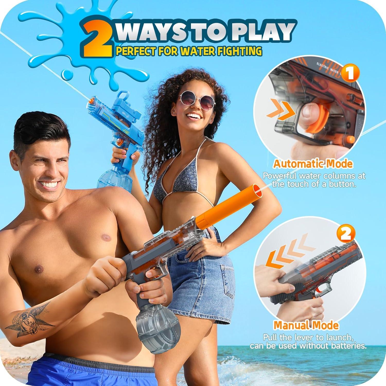 Pistola de Agua Eléctrica Coroiesty 500CC 7.92m para Niños