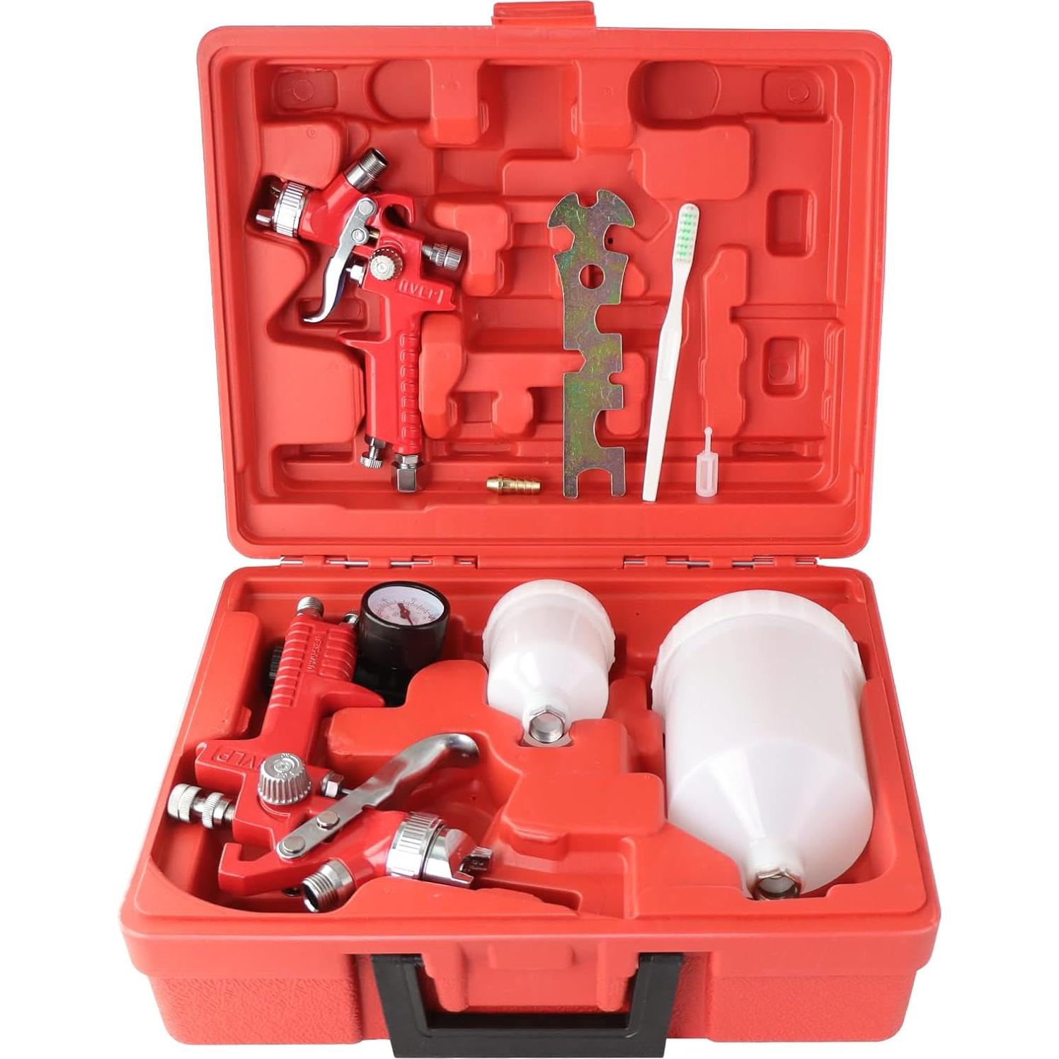 Juego de Pistola de Pintura HVLP Colodsuhey 2 Piezas 0.8mm 1.4mm