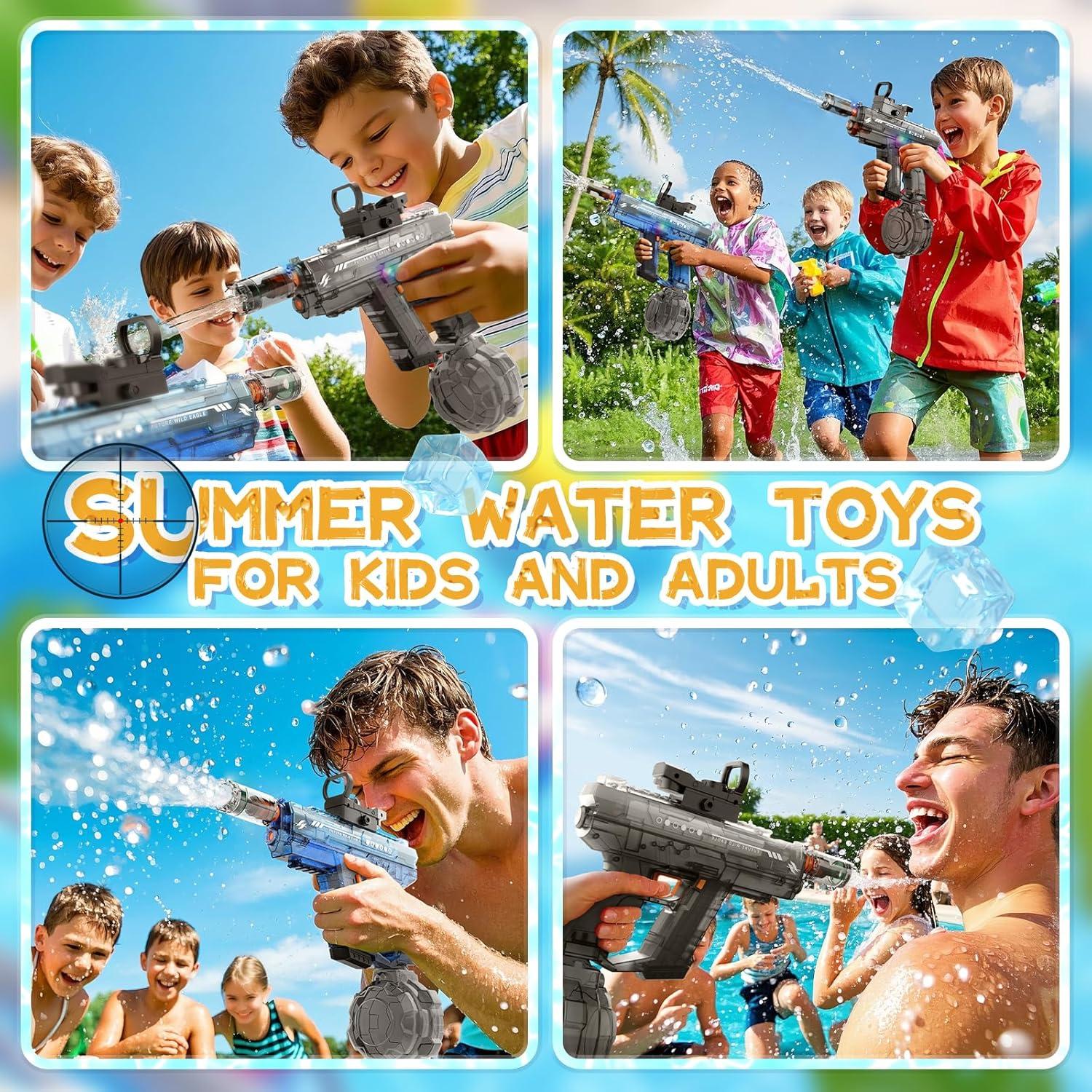 Pistola de Agua Eléctrica Vmiya 800CC Alcance 10m Luz LED