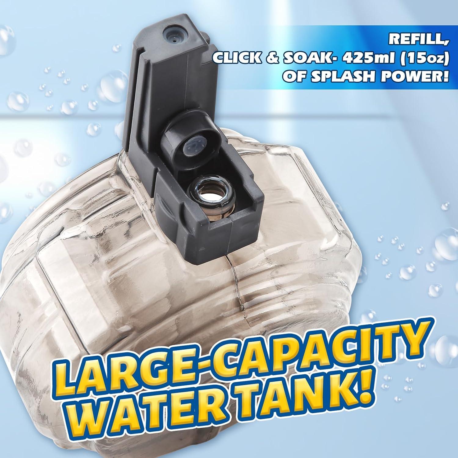 Pistola de Agua Eléctrica PhotonSplash 425ml Doble Batería Gris