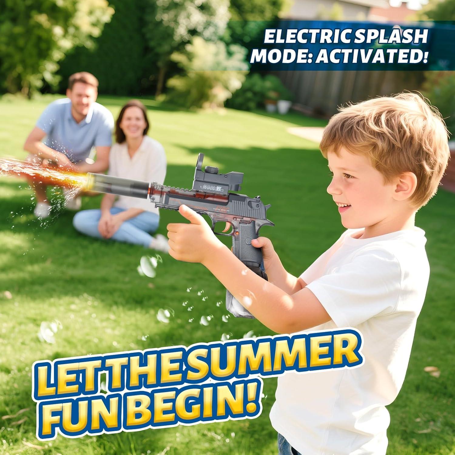 Pistola de Agua Eléctrica PhotonSplash 425ml Doble Batería Gris