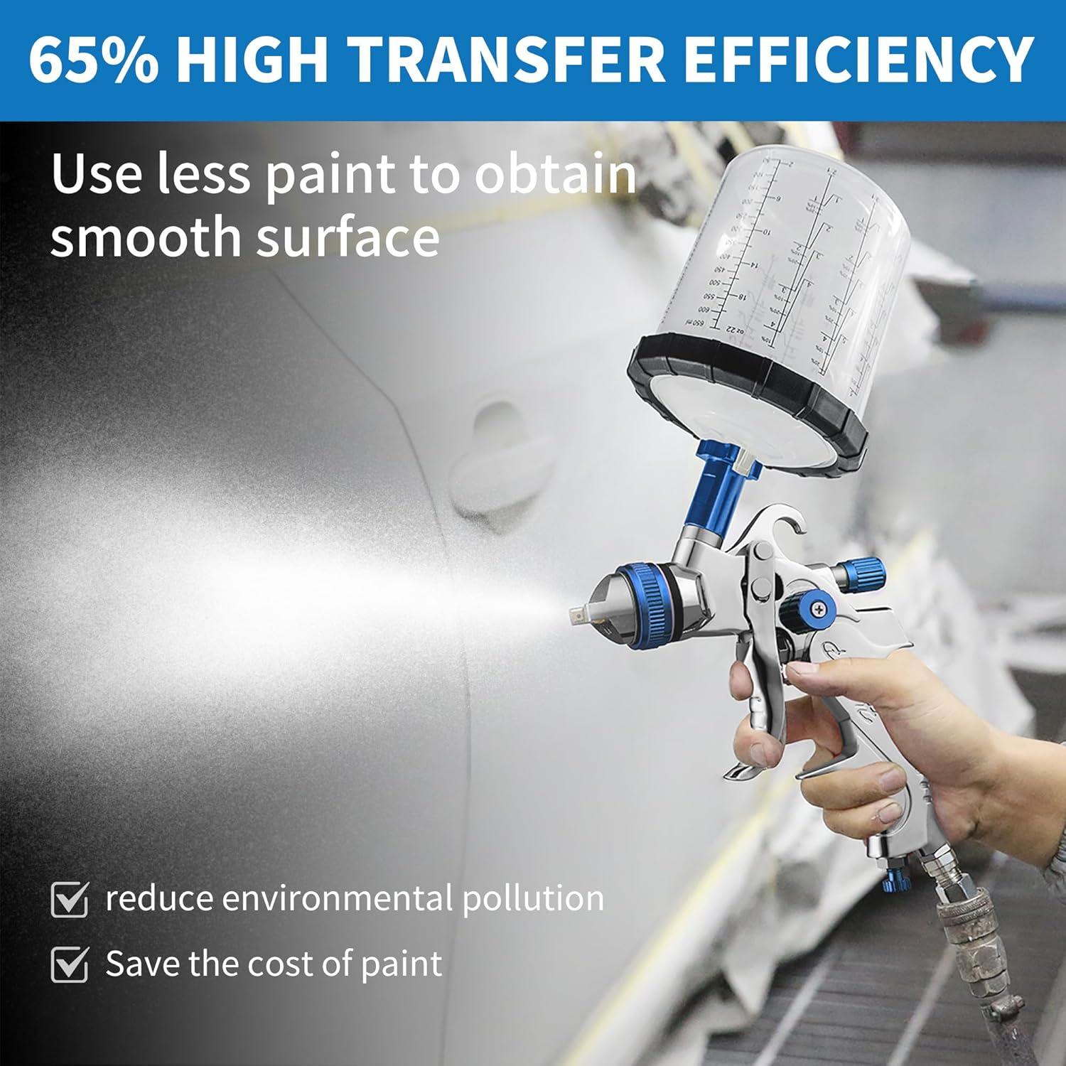 Pistola de Pulverización HVLP BENTOHKLE H2008 650cc 1.4-2.5mm