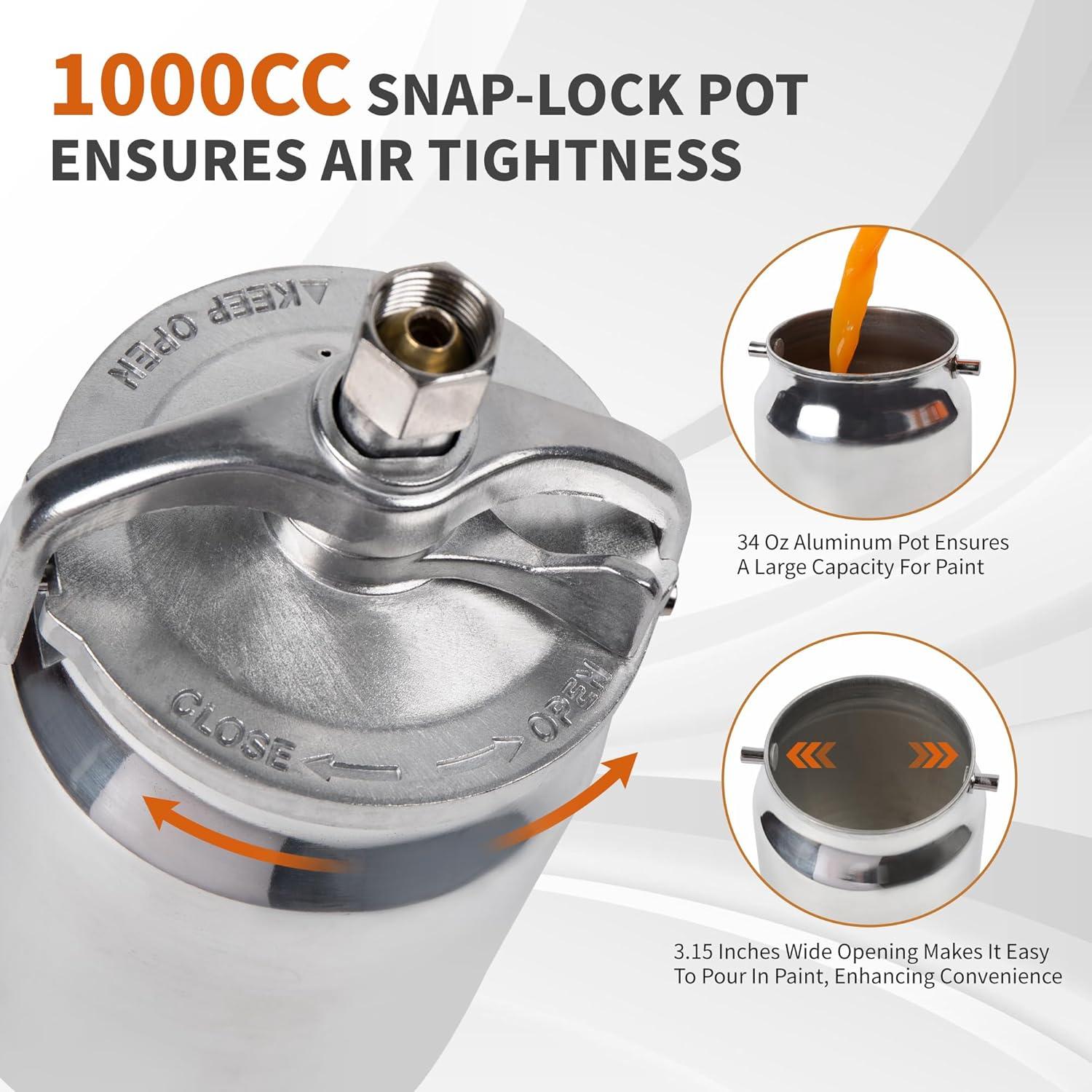 Pistola de Spray Zeinlenx PS-4A 1000CC para Recubrimiento