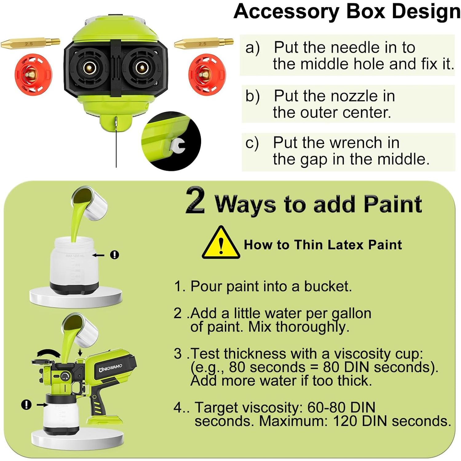 Pulverizador de Pintura Inalámbrico Uniqwamo 70000 RPM 1200ml