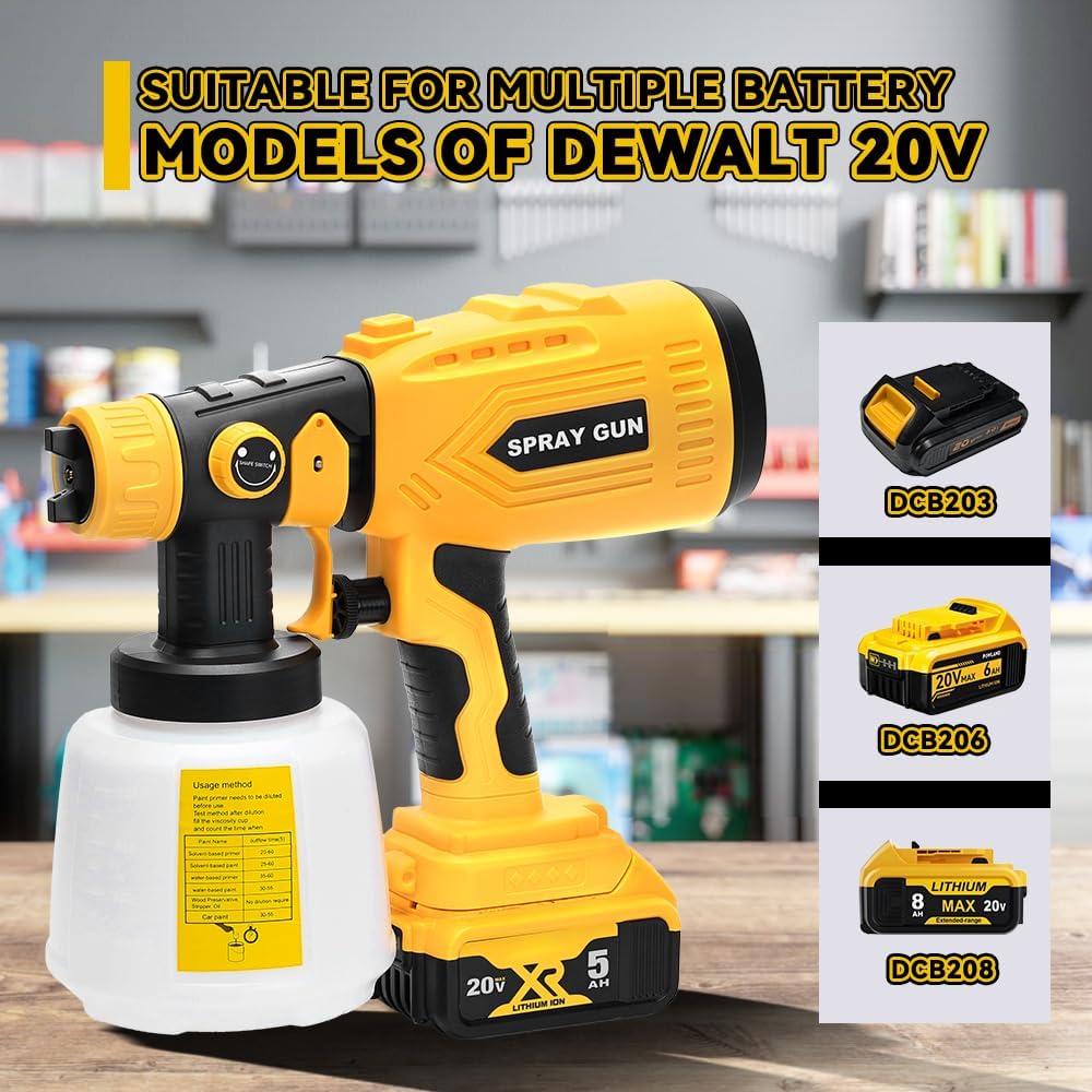 Pulverizador de pintura inalámbrico Weixblixian Dewalt 20V 200W