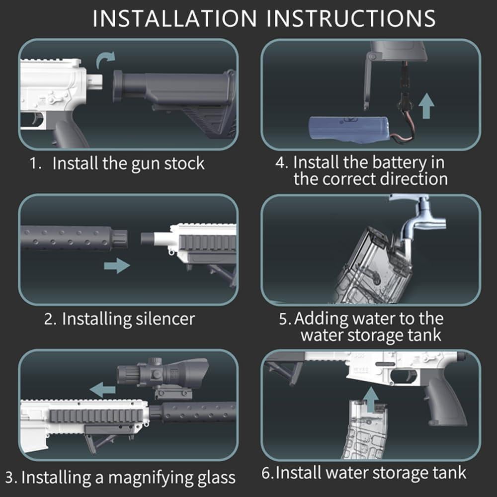 Pistola de Agua Eléctrica Shantou 400cc 7.92-9.14m para Niños