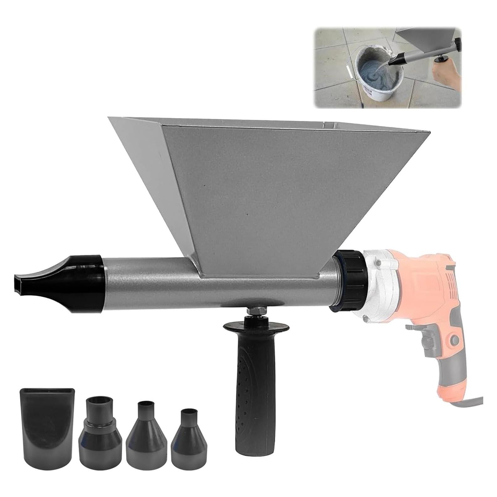 Pistola de Mortero Eléctrica QZQUFJ con 4 Boquillas 1.27 kg