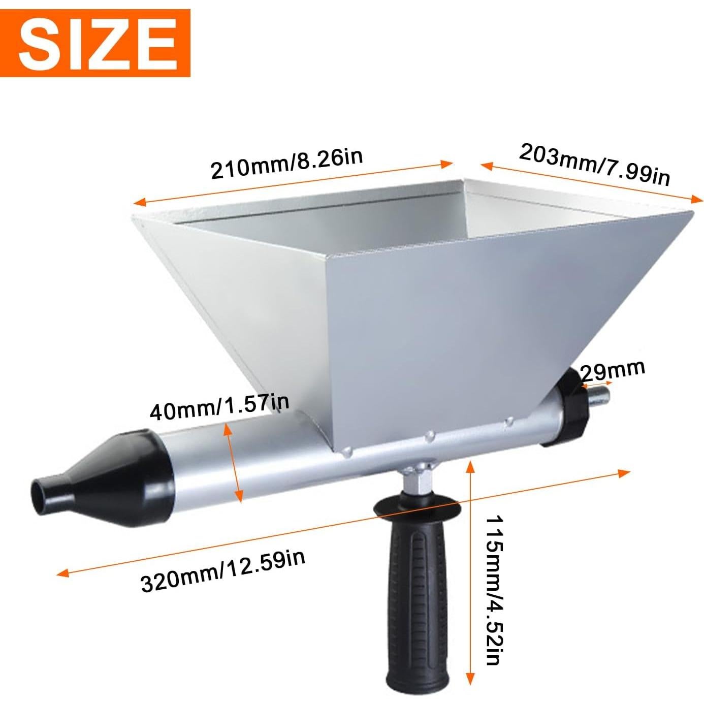 Pistola de Mortero Eléctrica QZQUFJ con 4 Boquillas 1.27 kg