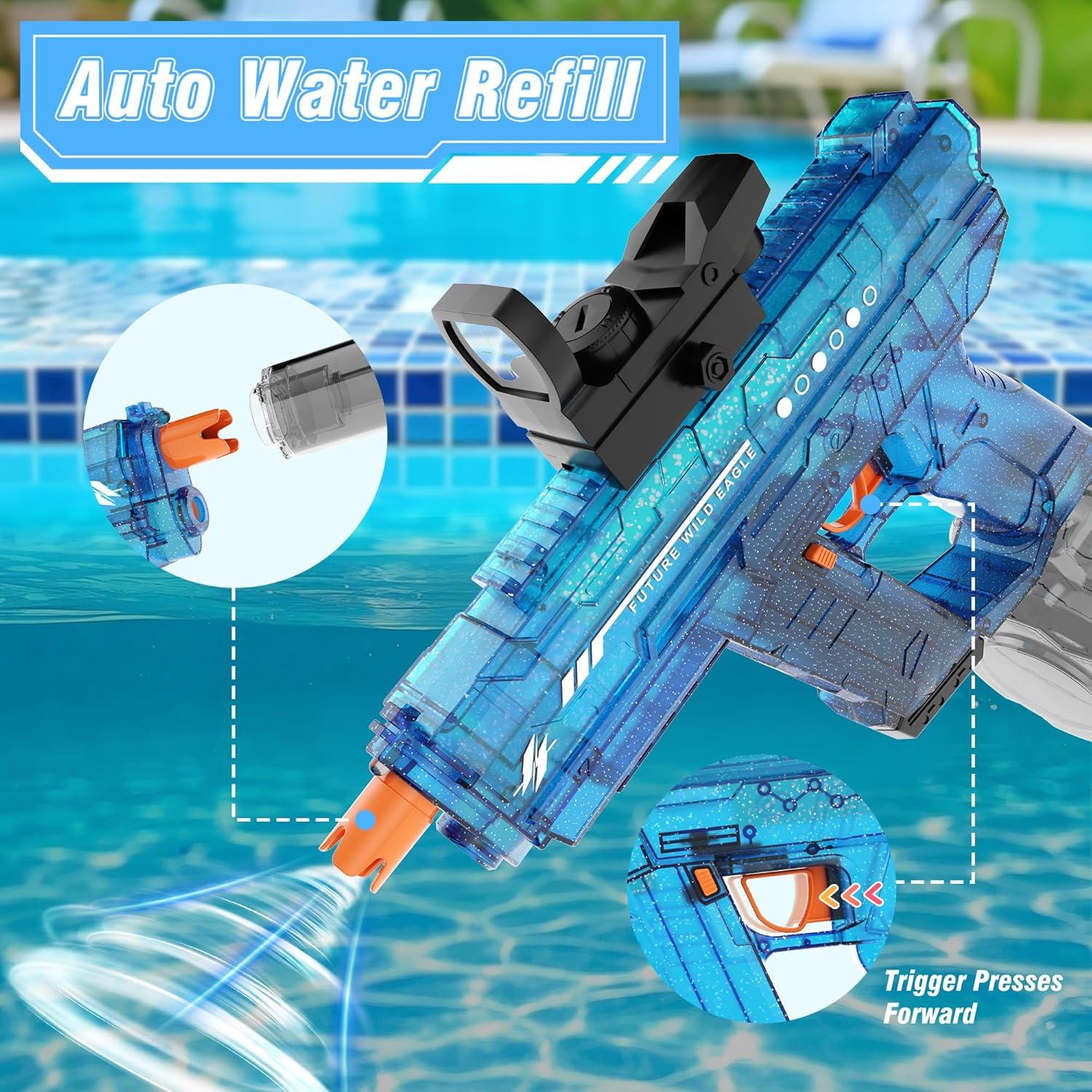 Pistola de Agua Eléctrica Lawdiey KB1353 800ml Azul