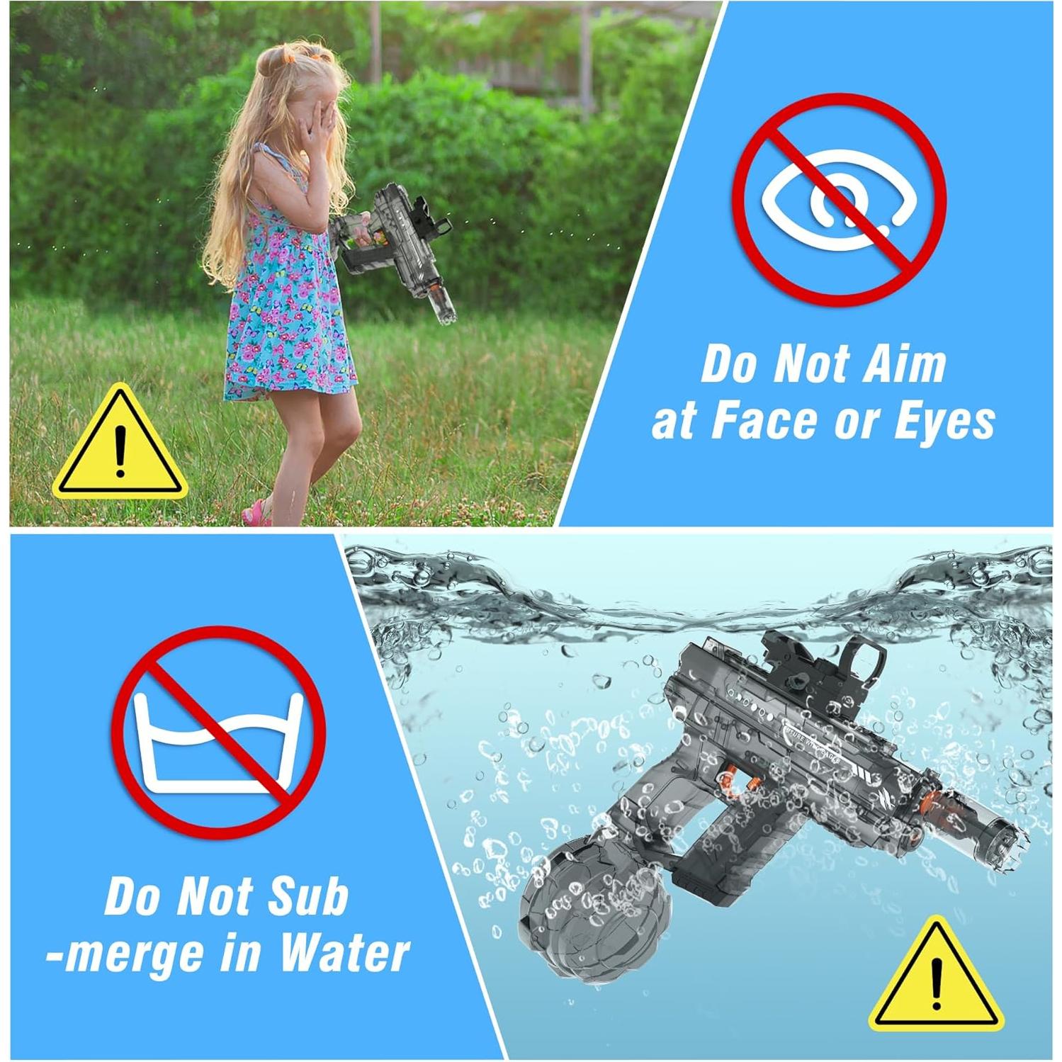 Pistola de Agua Eléctrica Lawdiey 800ml Alcance 7.92-9.75m