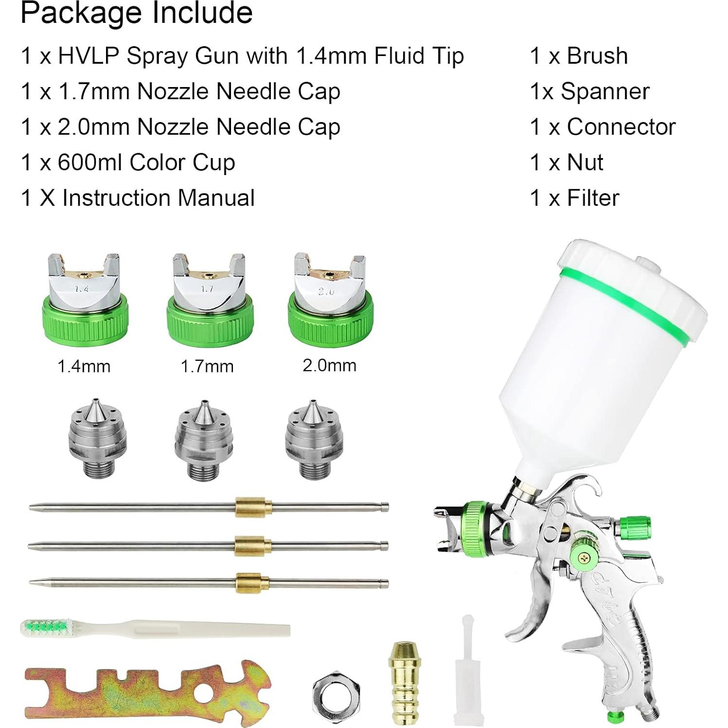 Pistola de Pulverización HVLP Tosucs H2008 1.4mm 600cc