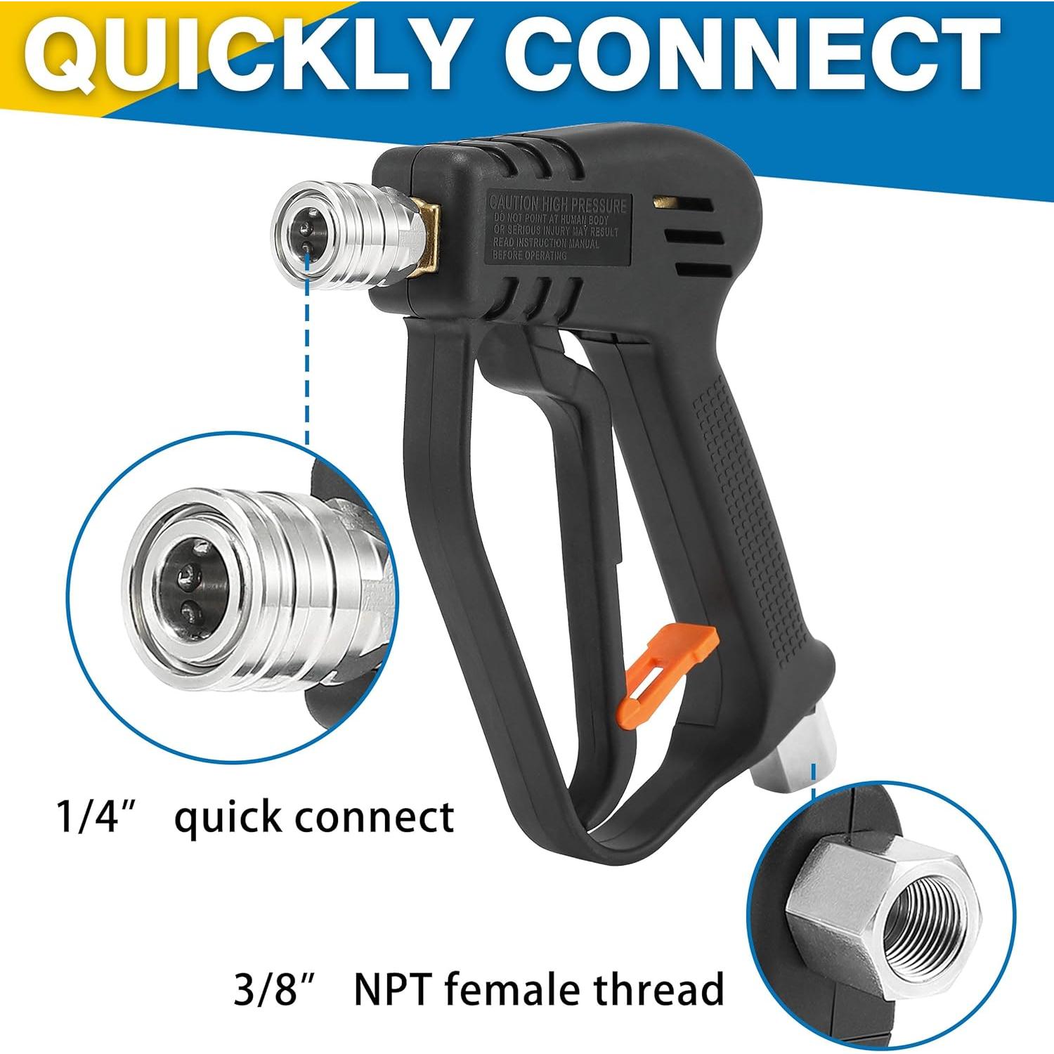 Pistola de Lavado a Presión M MINGLE Giratoria 360° 4000 PSI