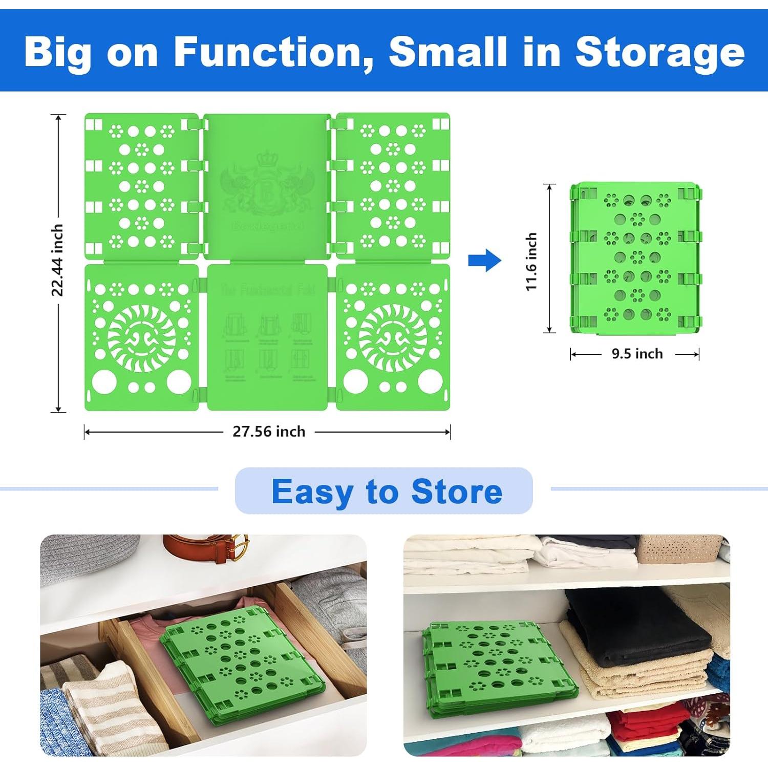 Tablero Plegable BoxLegend para Clasificación de Camisetas Verde