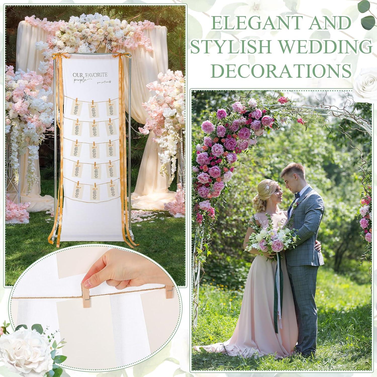 Tabla de Asientos para Bodas Yousoontic 61x192 cm Lino Rústico