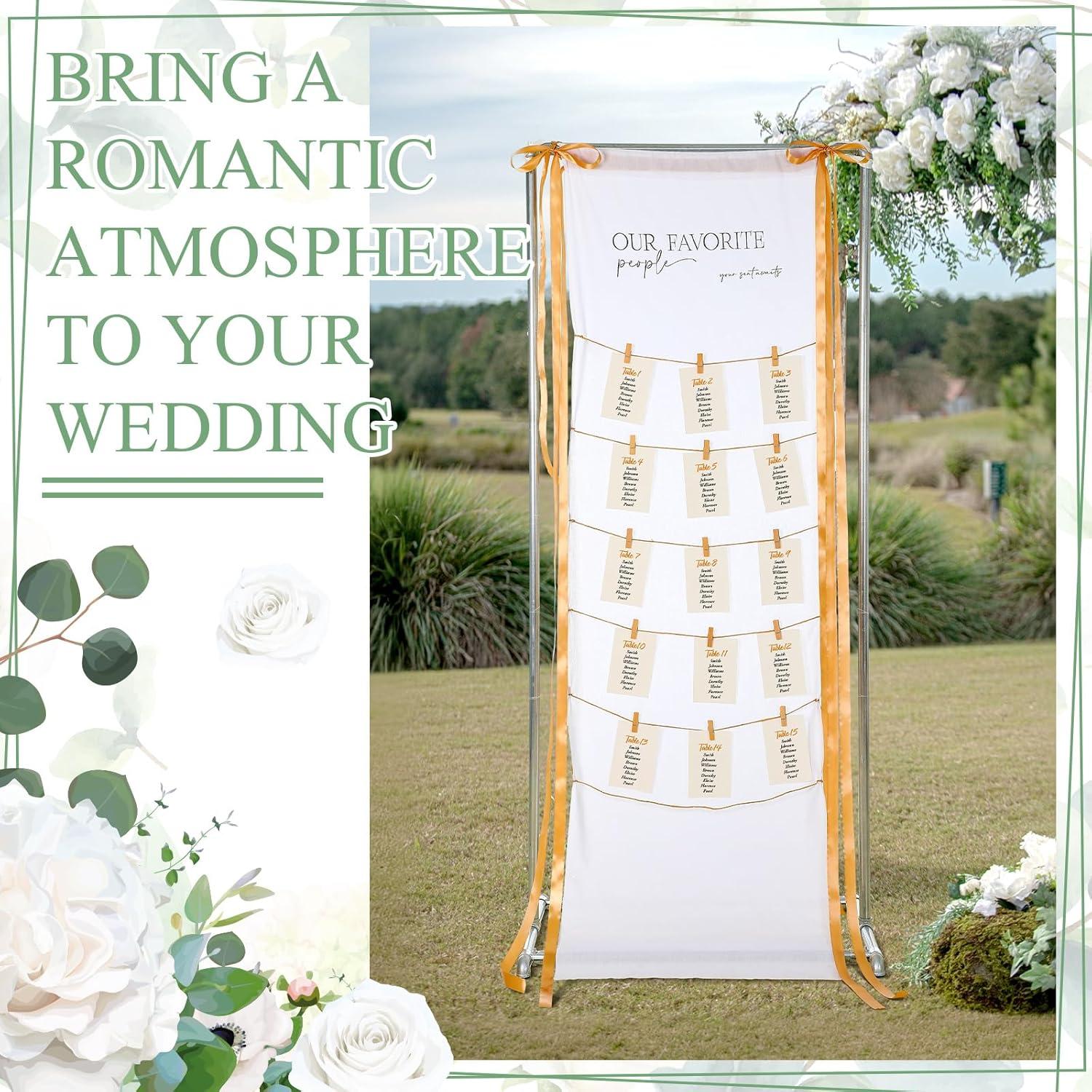 Tabla de Asientos para Bodas Yousoontic 61x192 cm Lino Rústico