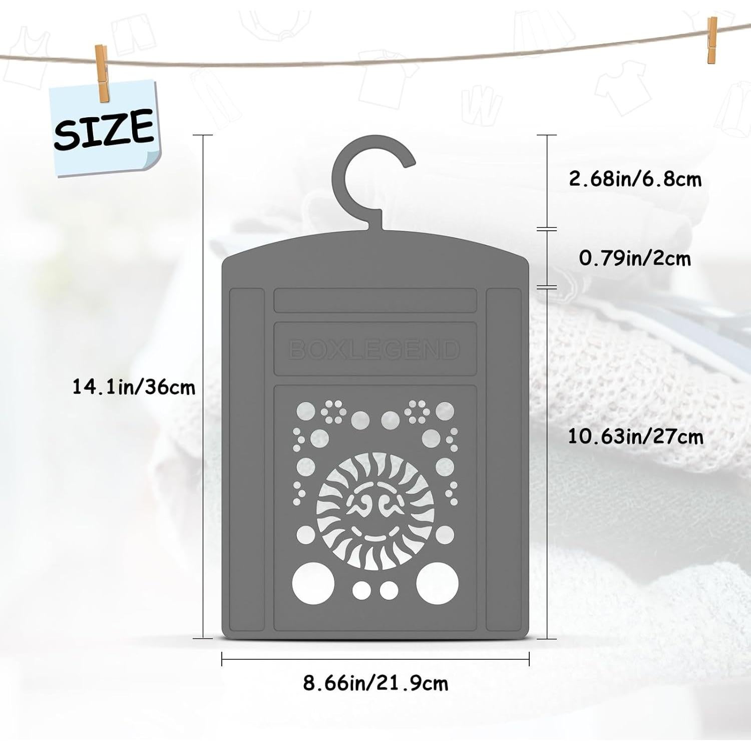 Tablero de Doblado de Camisas BoxLegend - Gris 35.88x21.99cm