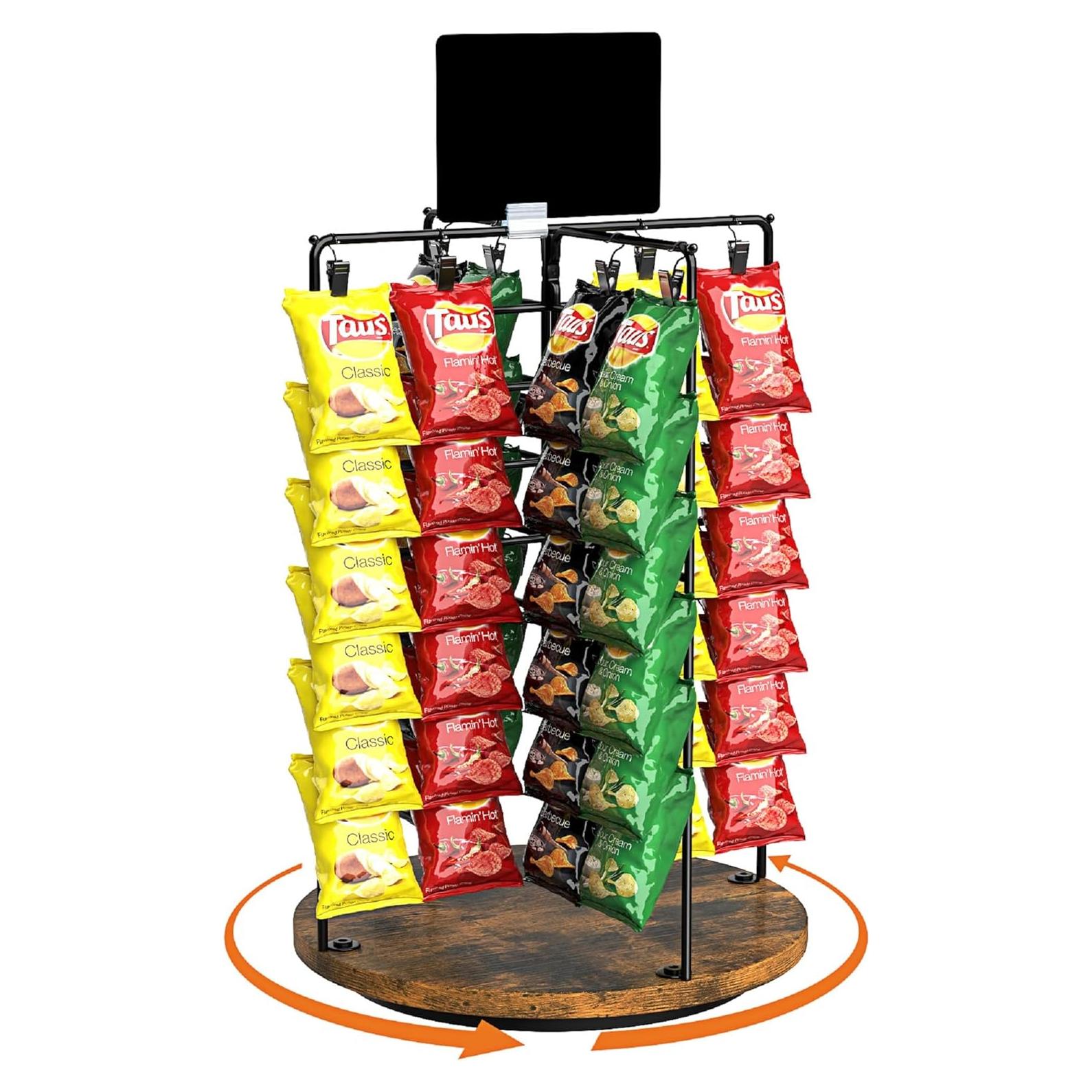 Soporte de Exhibición para Snacks Nuovoware 360° con 50 Clips