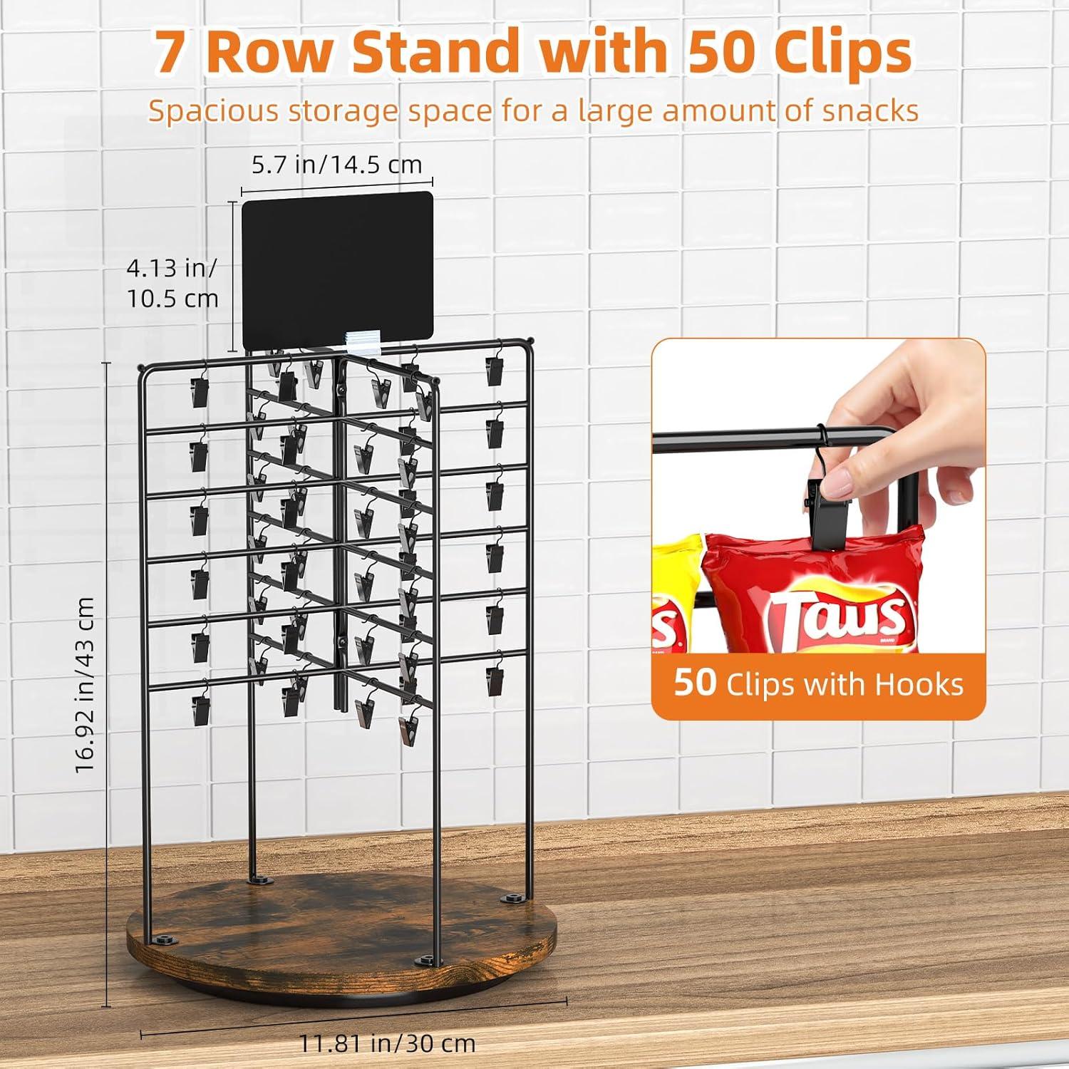 Soporte de Exhibición para Snacks Nuovoware 360° con 50 Clips