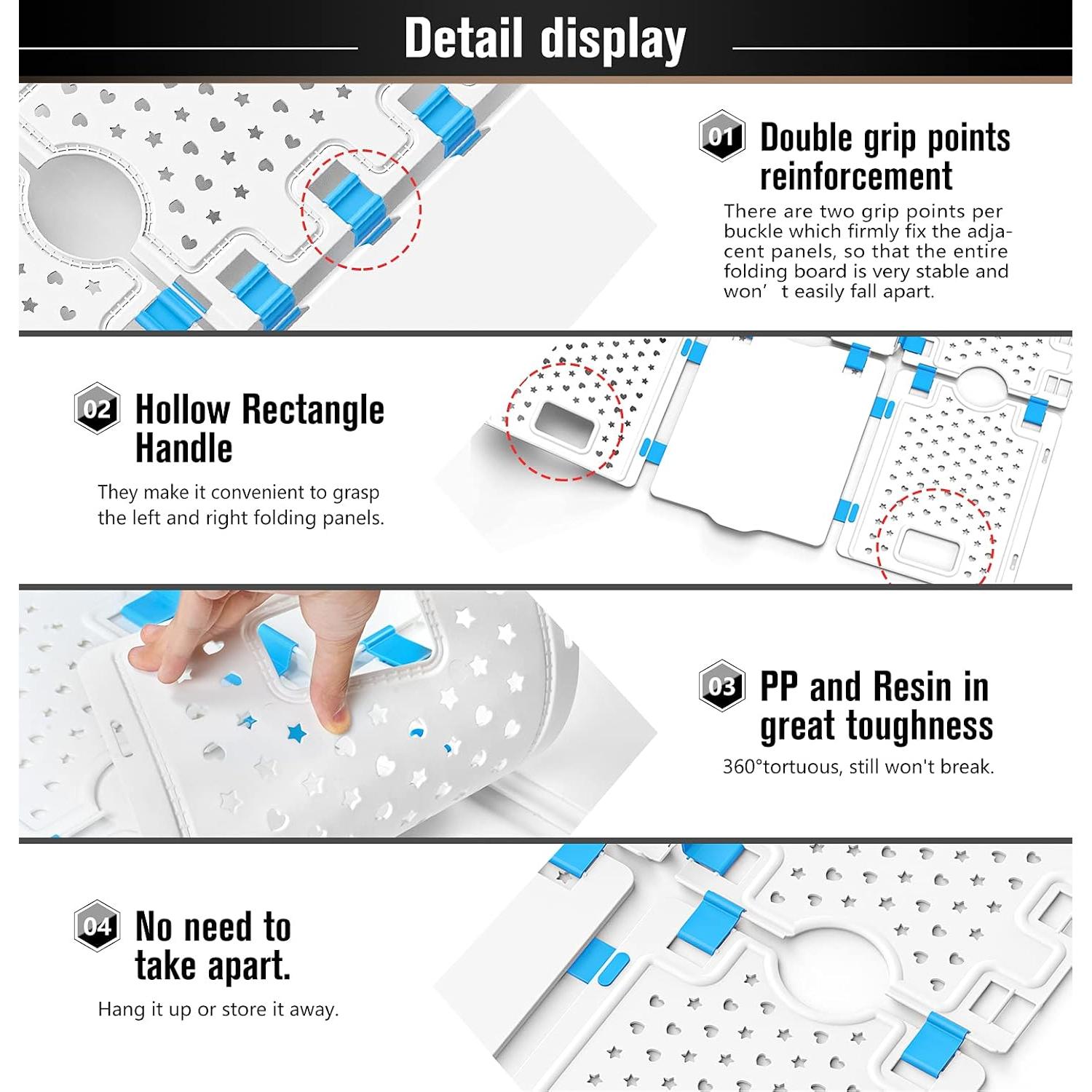 Tabla de Doblado de Ropa CajaLeyenda V4 Plegable Blanca 71.8x57.9cm