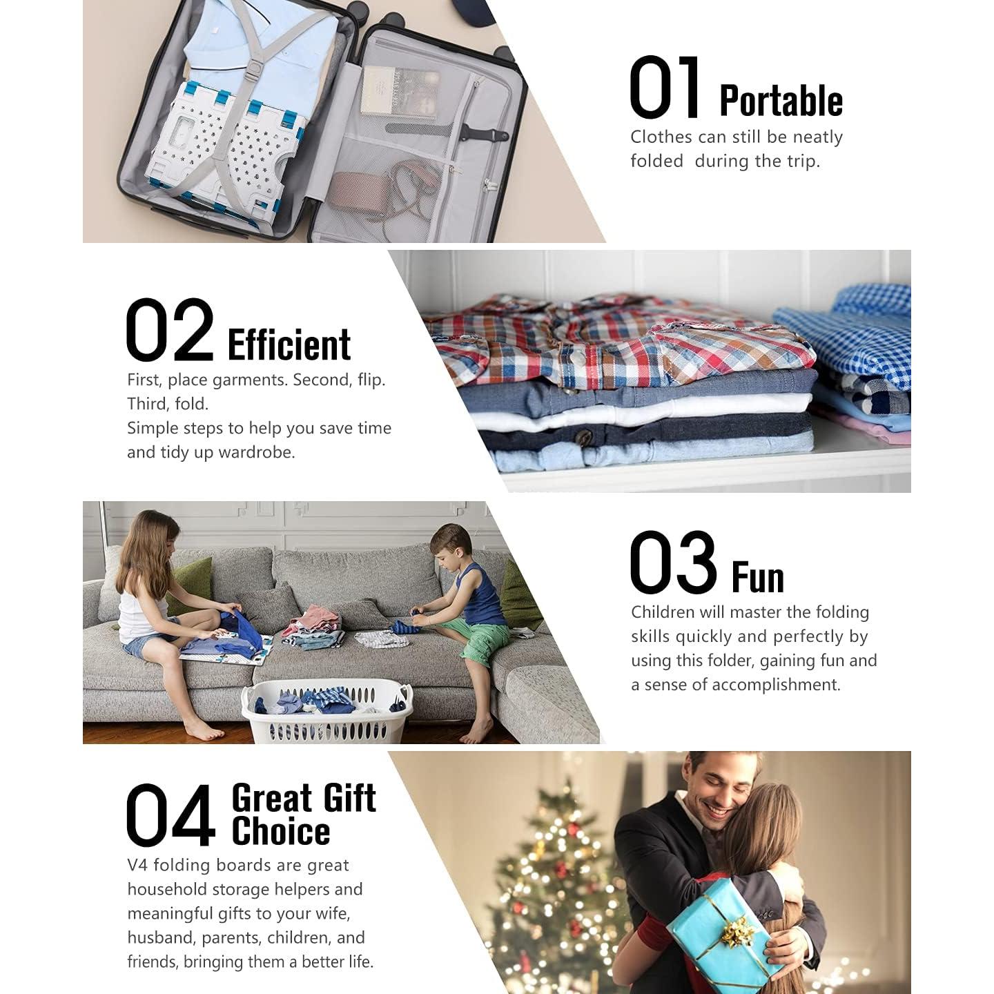 Tabla de Doblado de Ropa CajaLeyenda V4 Plegable Blanca 71.8x57.9cm